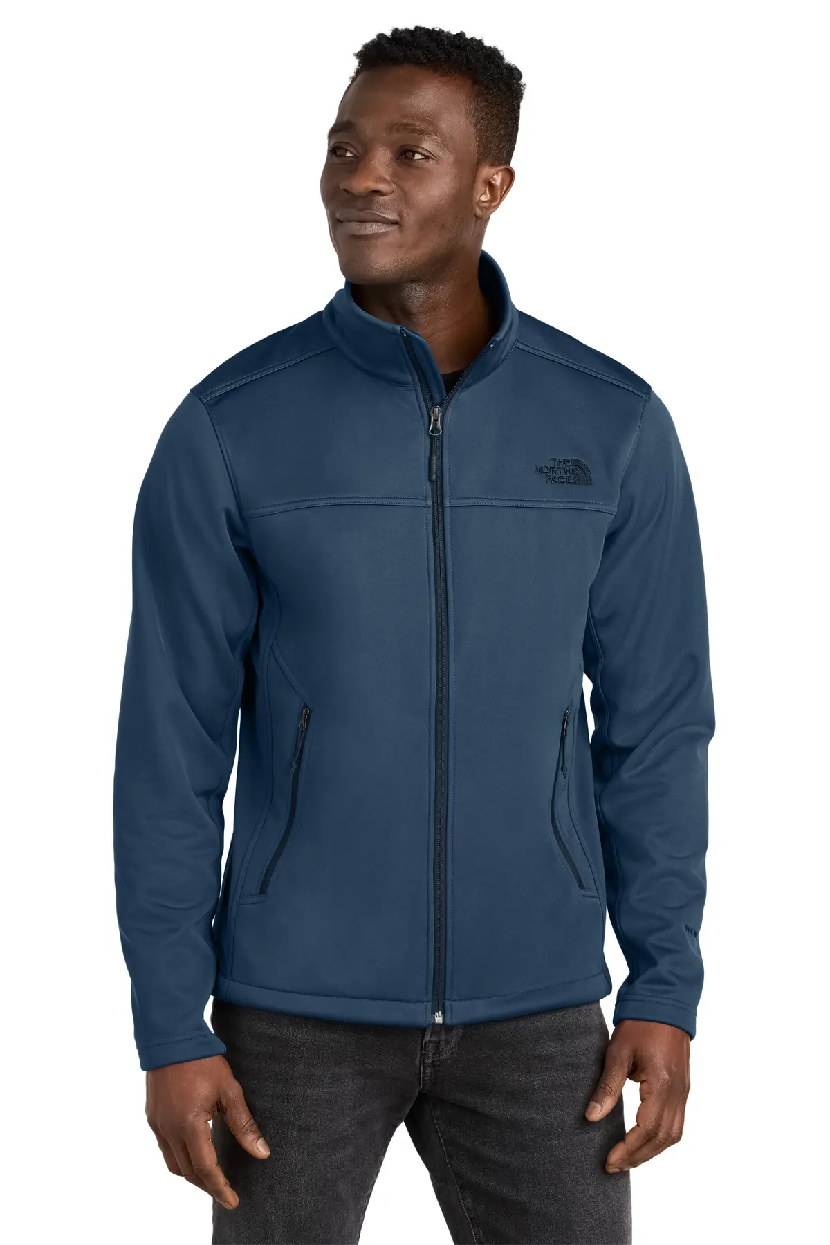 The North Face Chest Logo Ridgewall Soft Shell Jacket in Shady Blue