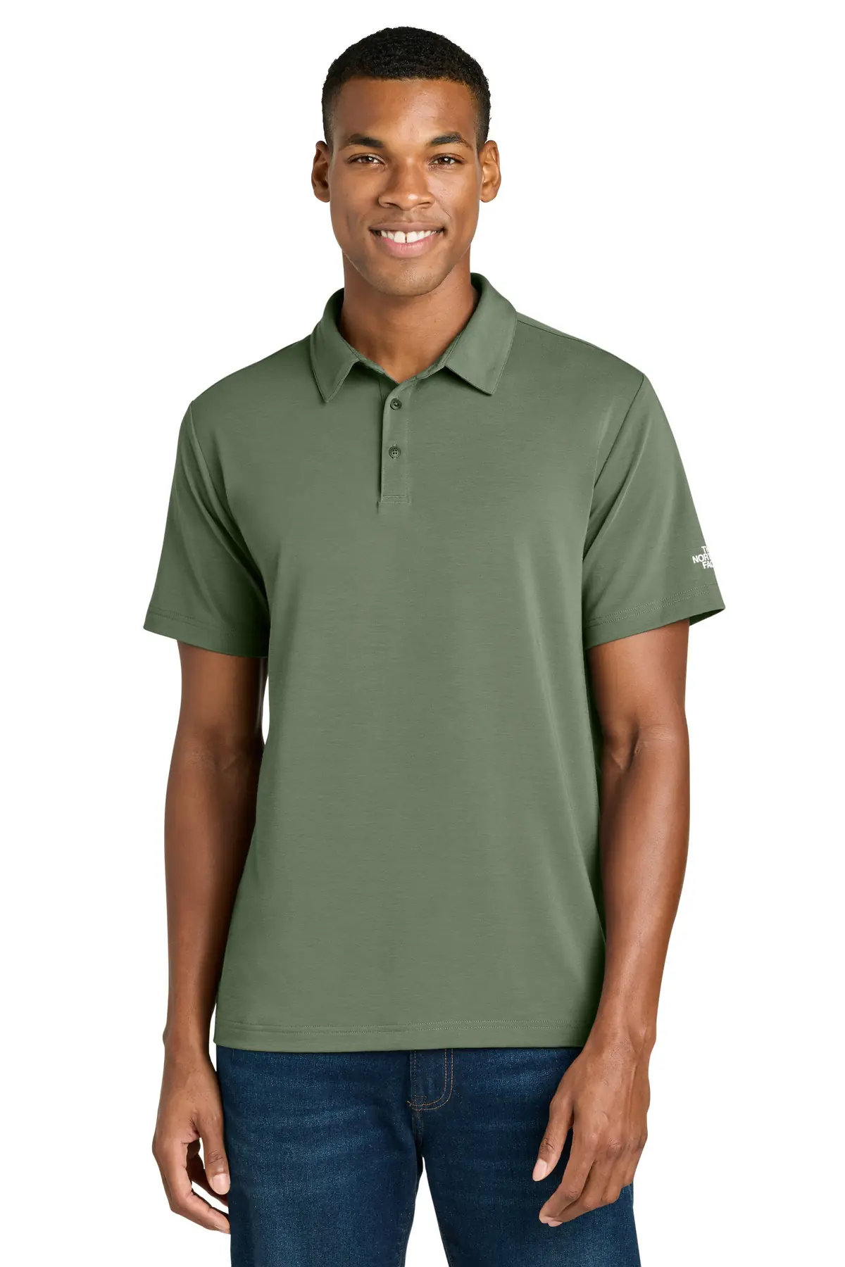 The North Face Canyon Crest Polo in Bark Mist Green