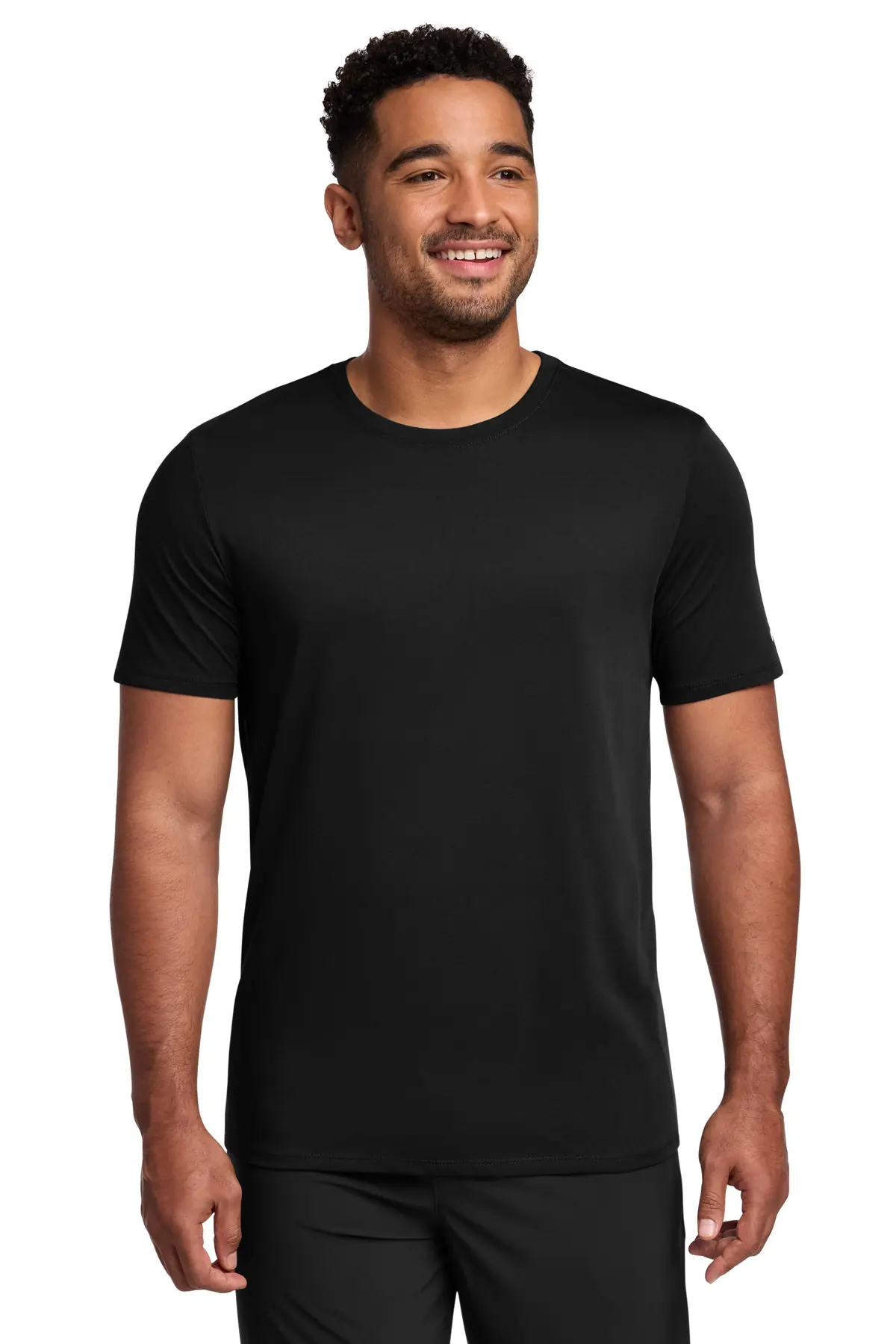Nike Dri-FIT Cotton/Poly Tee. in Black
