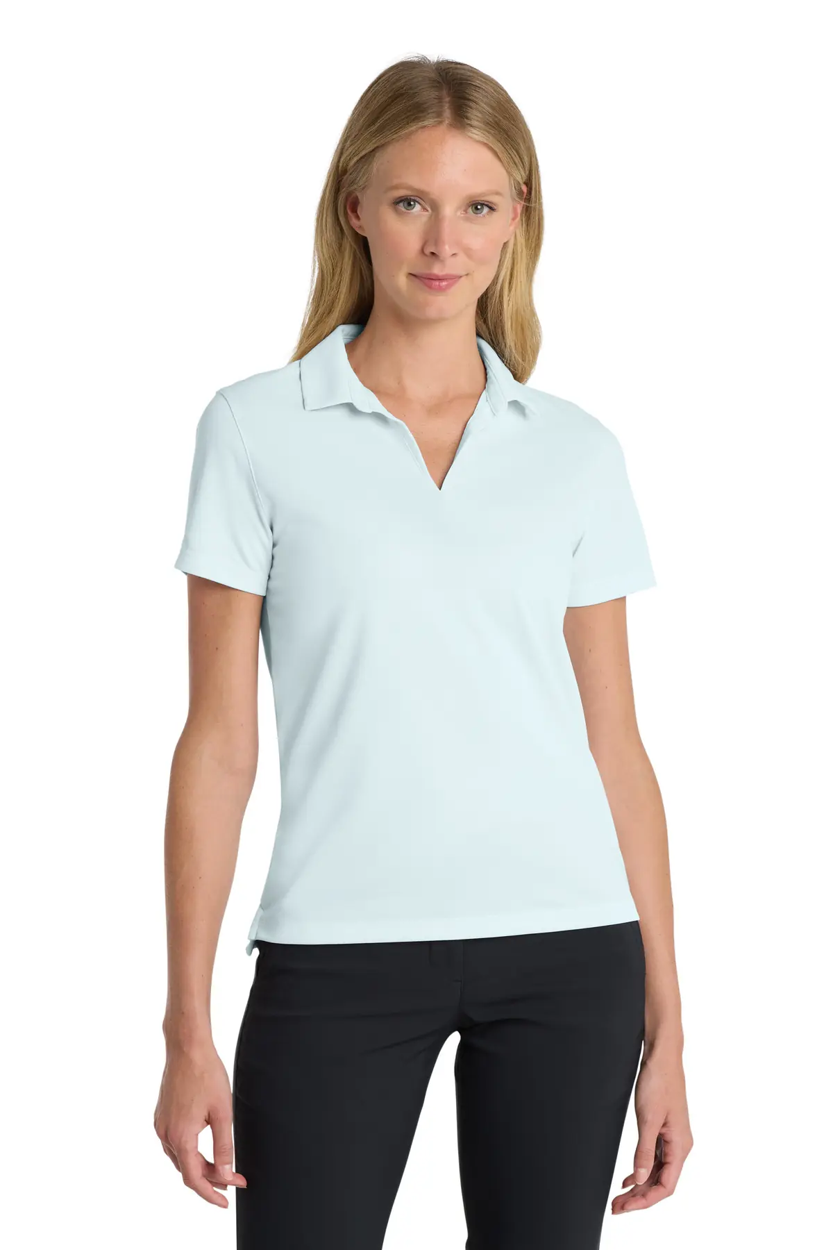 Nike Women's Dri-FIT Micro Pique 2.0 Polo in Blue Tint