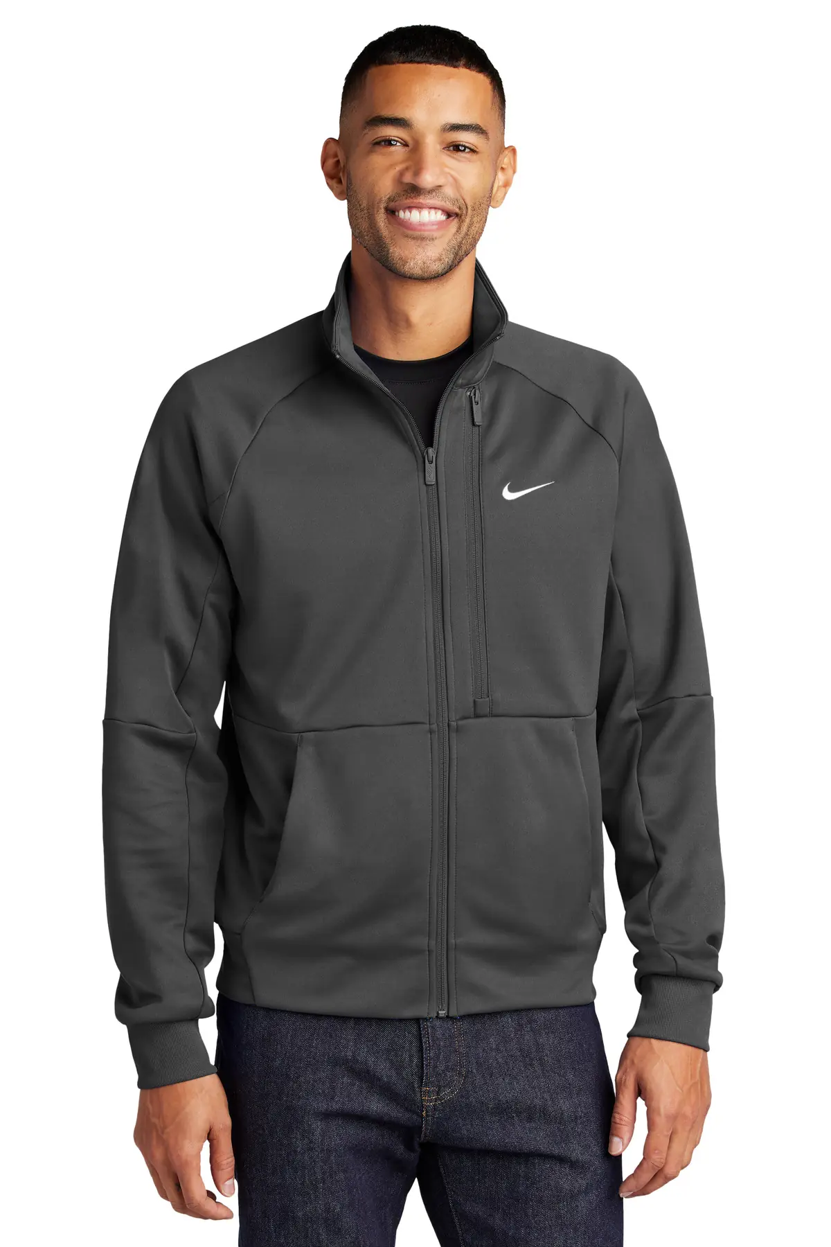 Nike Full-Zip Chest Swoosh Jacket in Anthracite