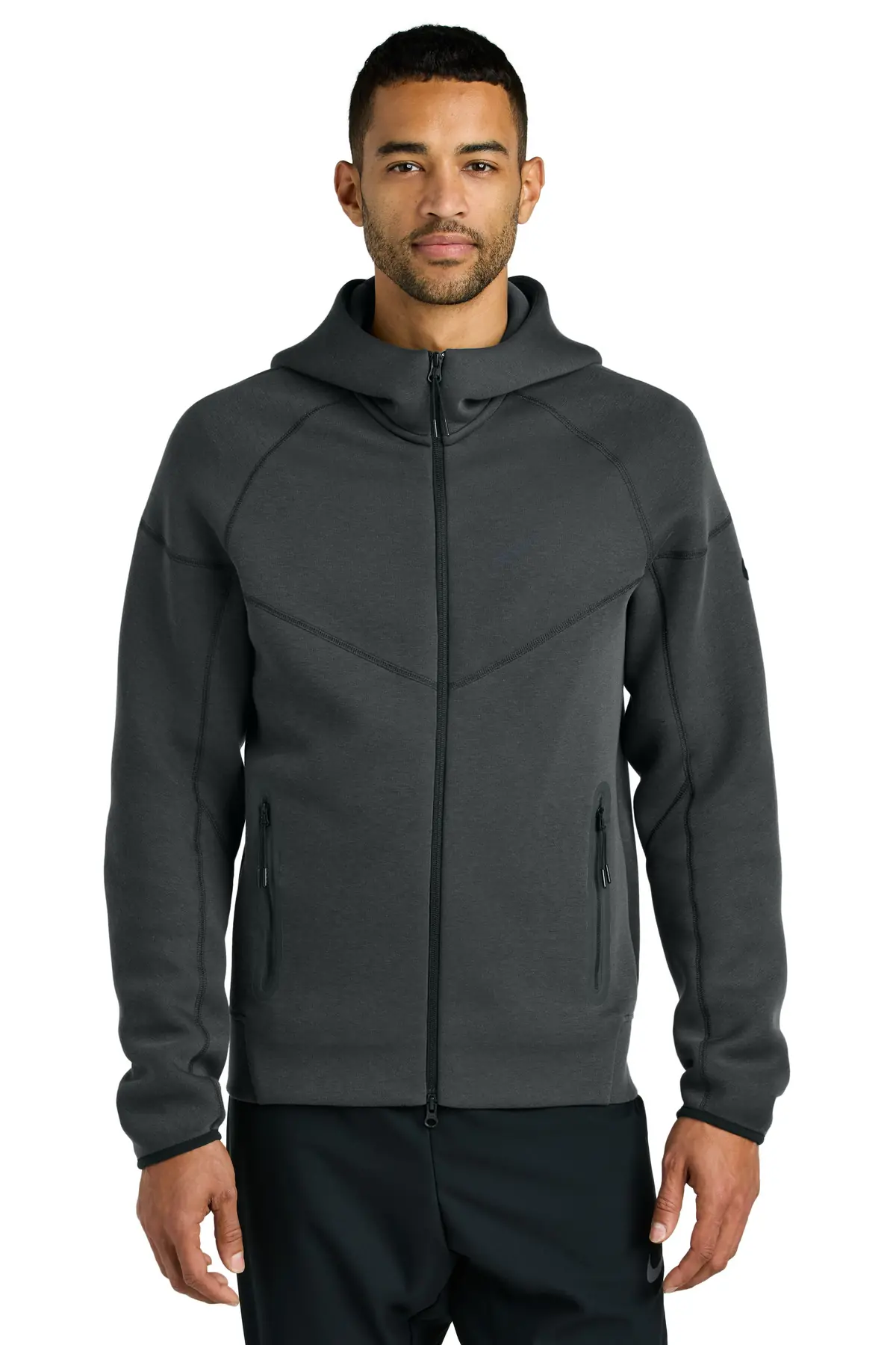 Nike Tech Fleece Full-Zip Hoodie in Anthracite Heather