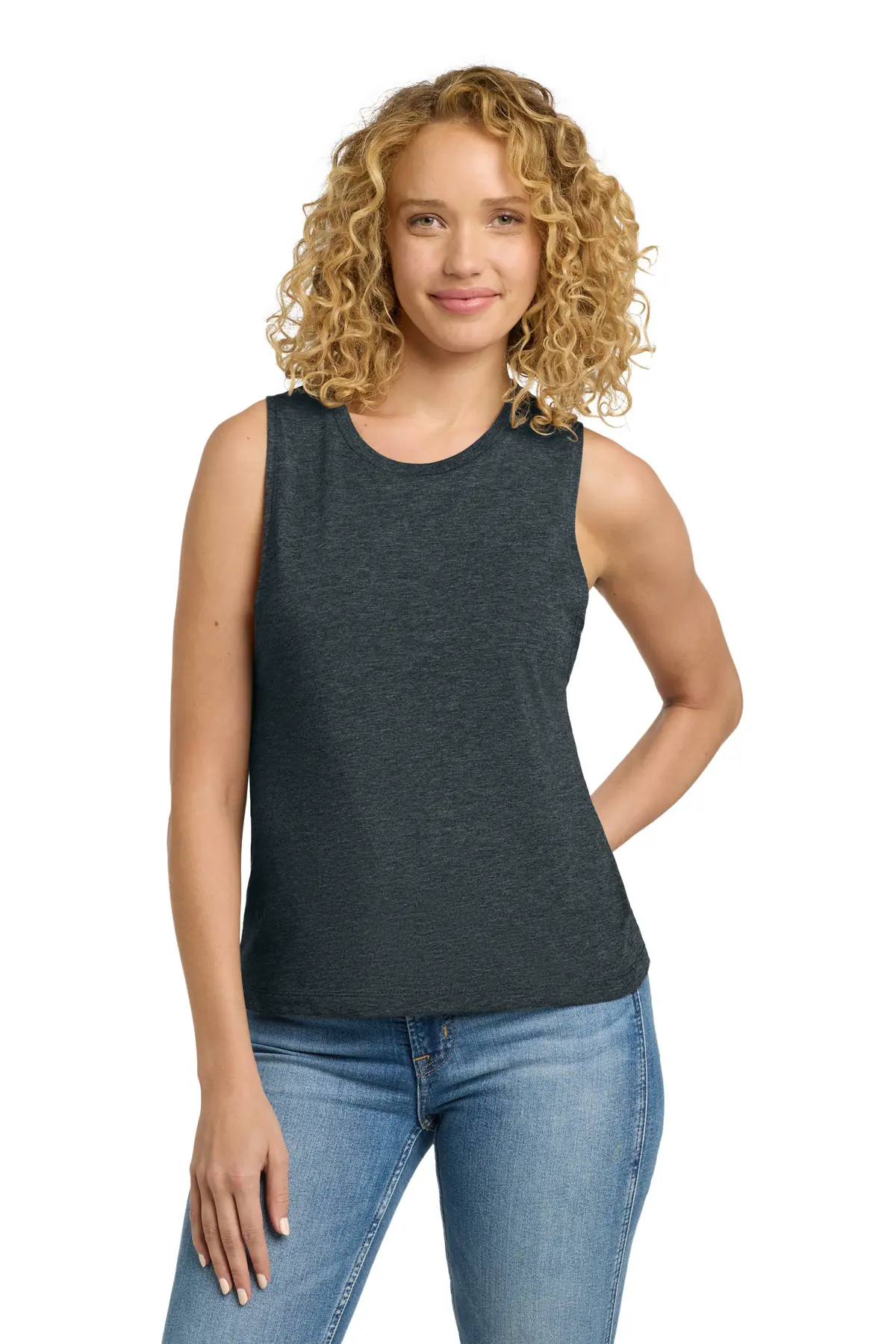 Next Level Apparel Women's Festival Muscle Tank. in Antique Denim