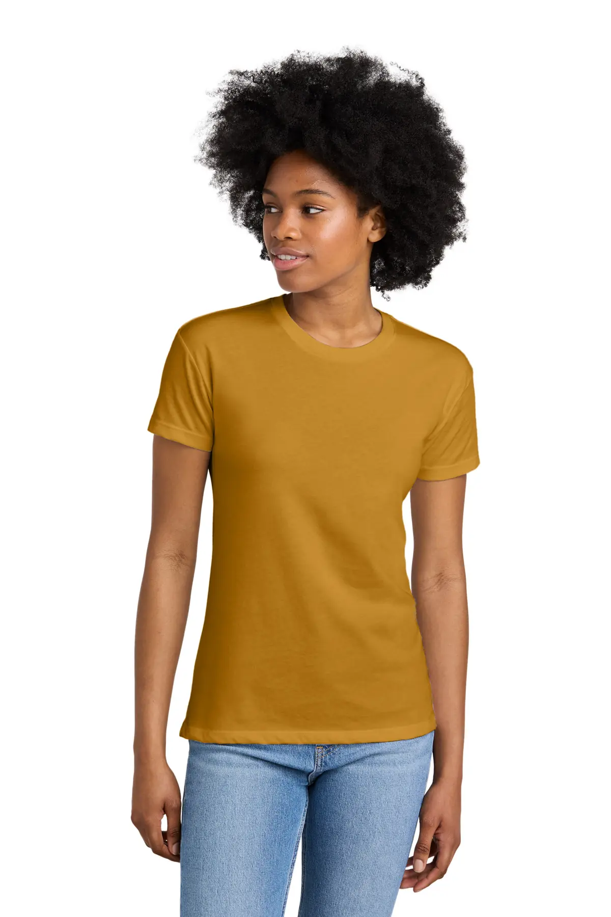 Next Level Apparel Women's CVC Relaxed Tee in Antique Gold