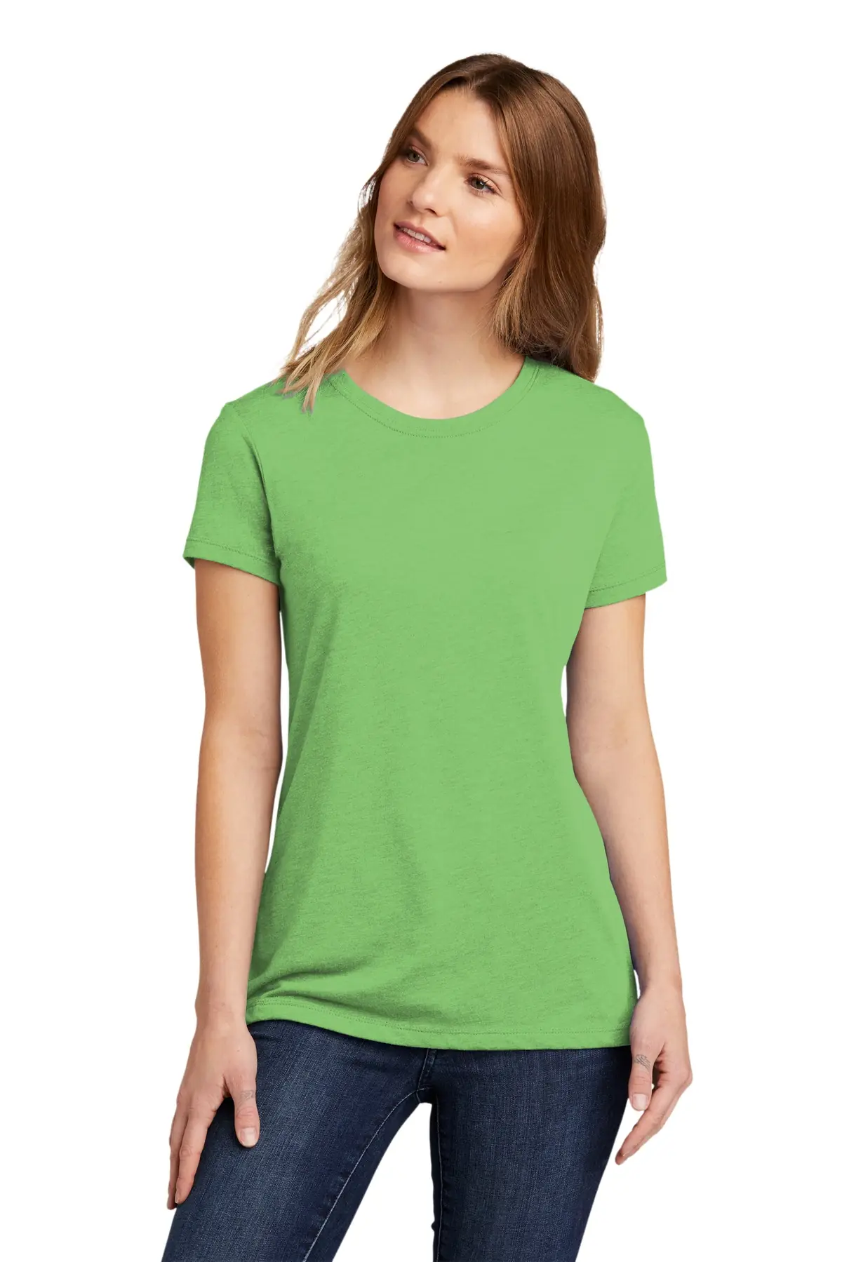 Next Level Apparel Women's CVC Tee. in Apple Green