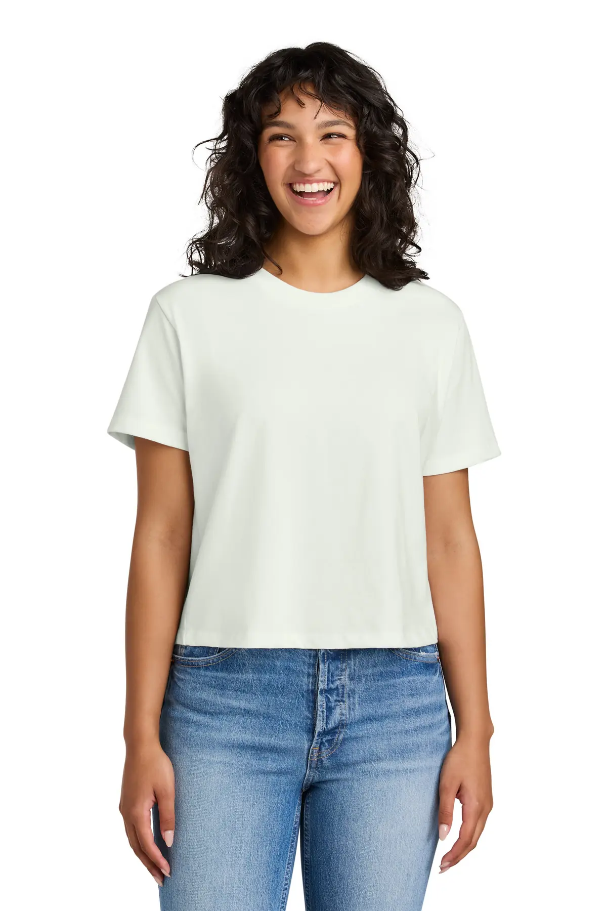 Next Level Apparel Women's Heavyweight Boxy Tee in Bone