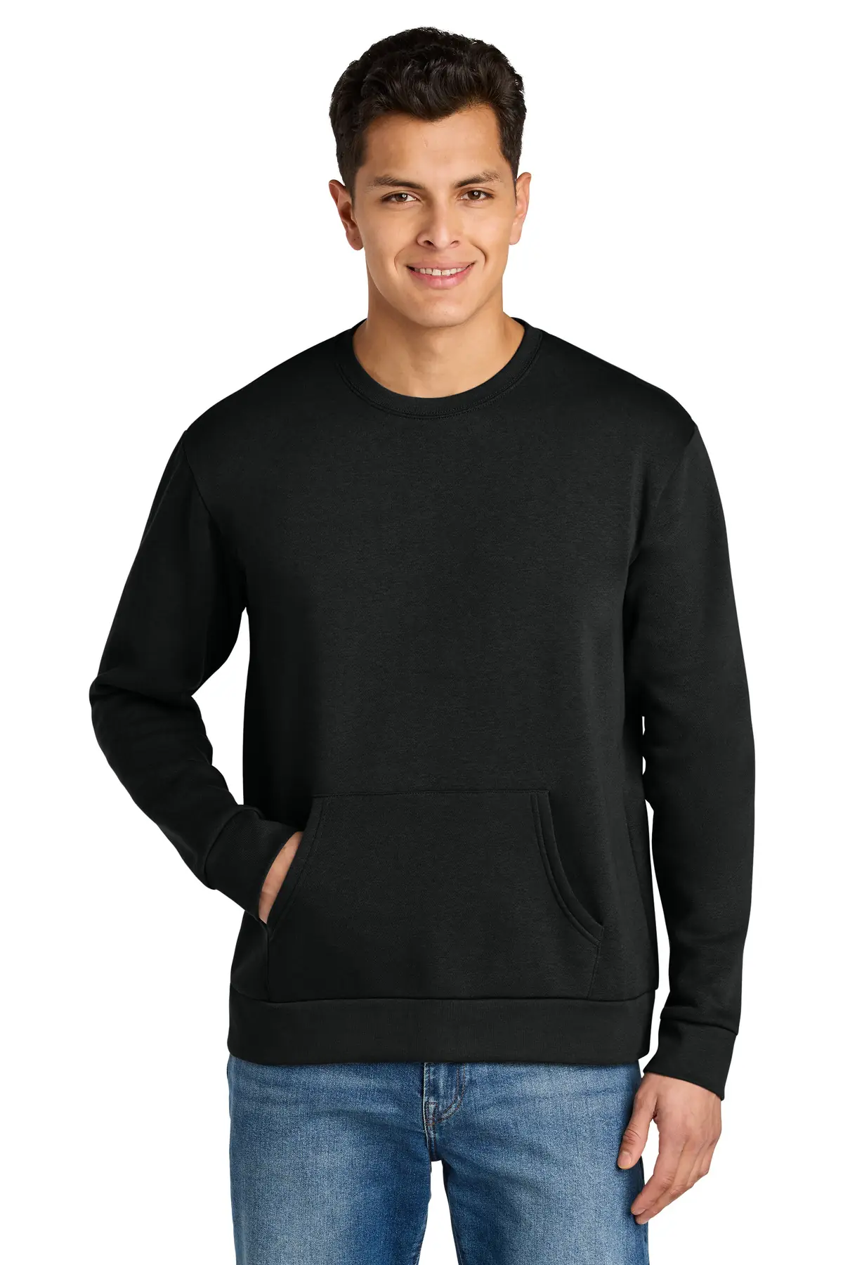 Next Level Apparel Santa Barbara Pocket Sweatshirt in Black