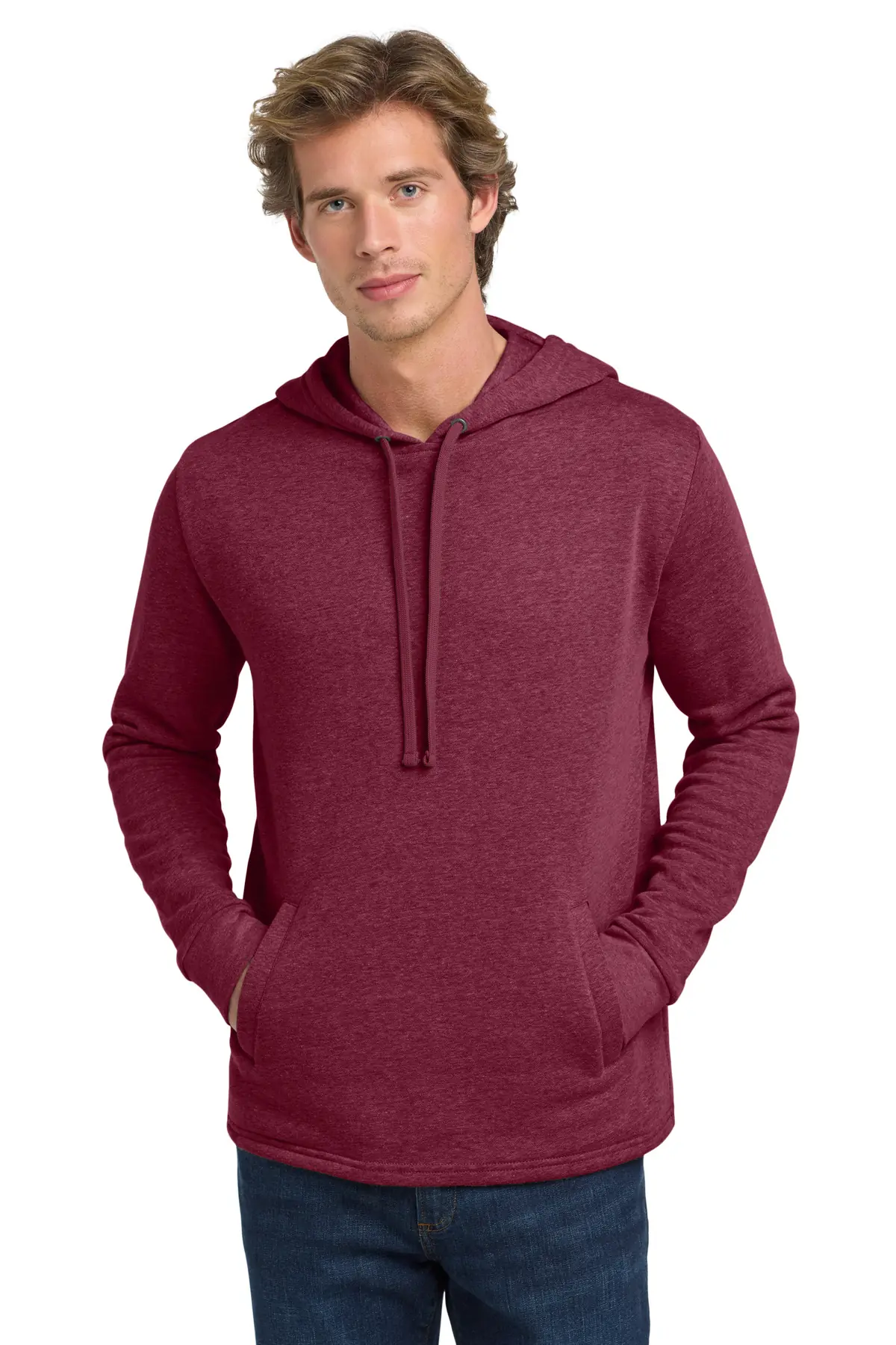 Next Level Apparel Adult Malibu Pullover Hoodie. in Heather Cardinal