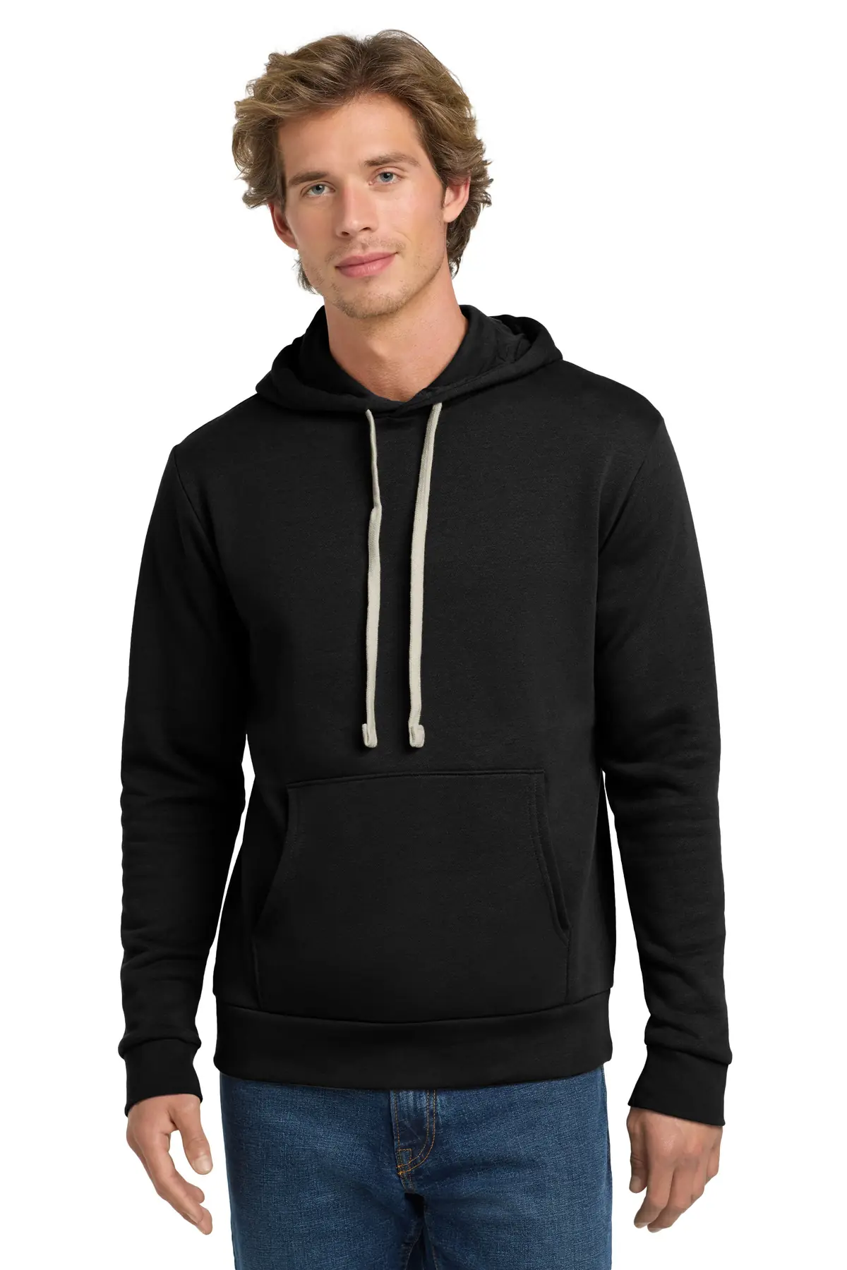 Next Level Apparel Adult Santa Barbara Pullover Hoodie. in Black