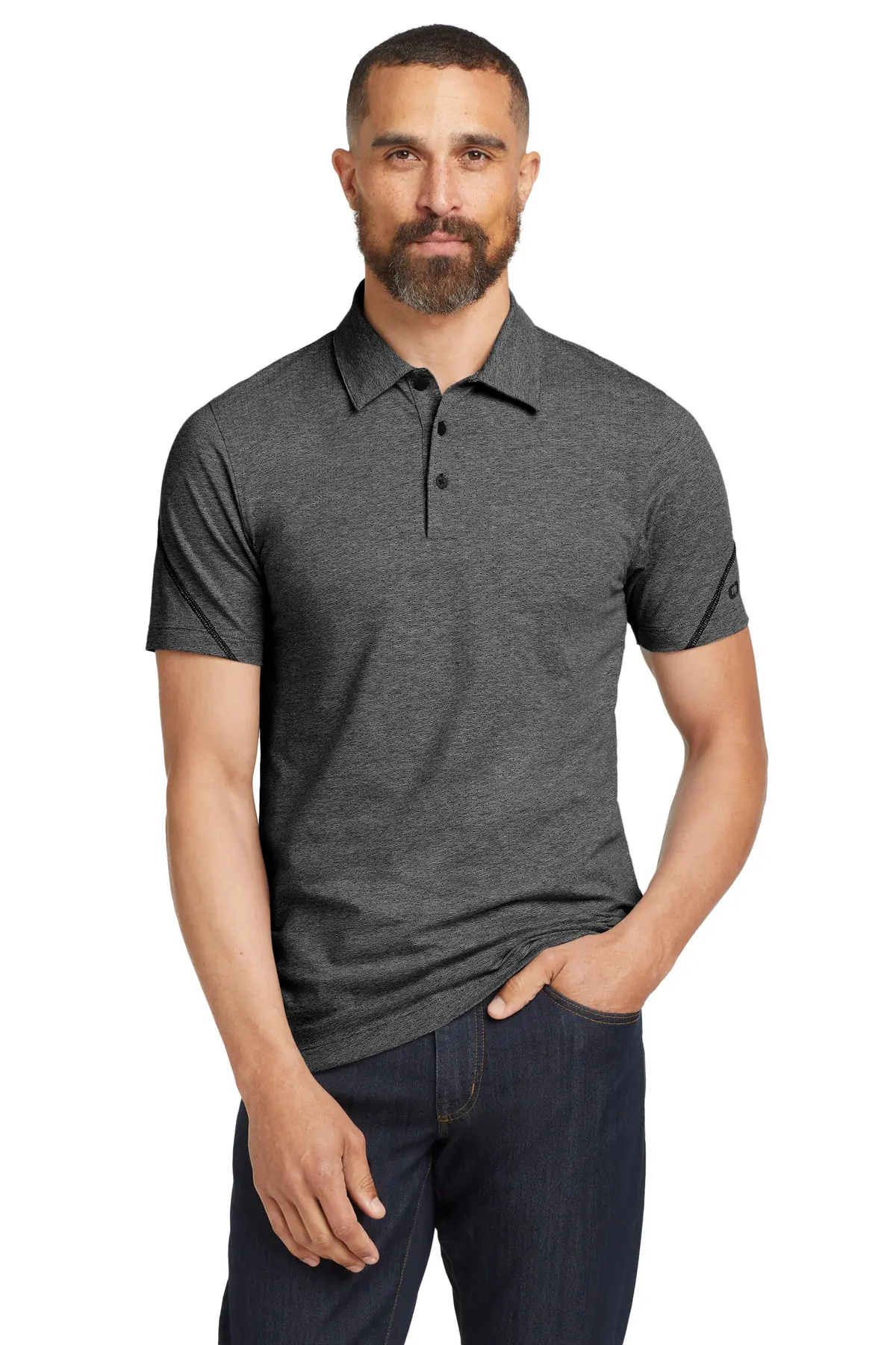 OGIO Tread Polo. in Blacktop Heather