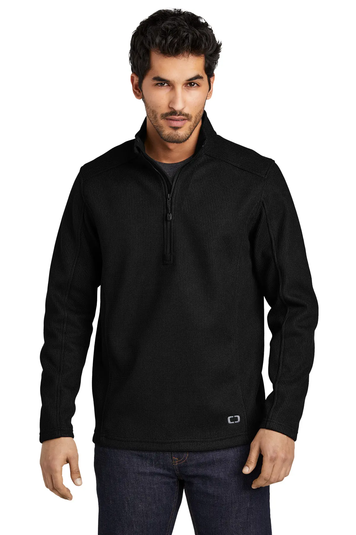 OGIO Grit Fleece 1/2-Zip in Blacktop