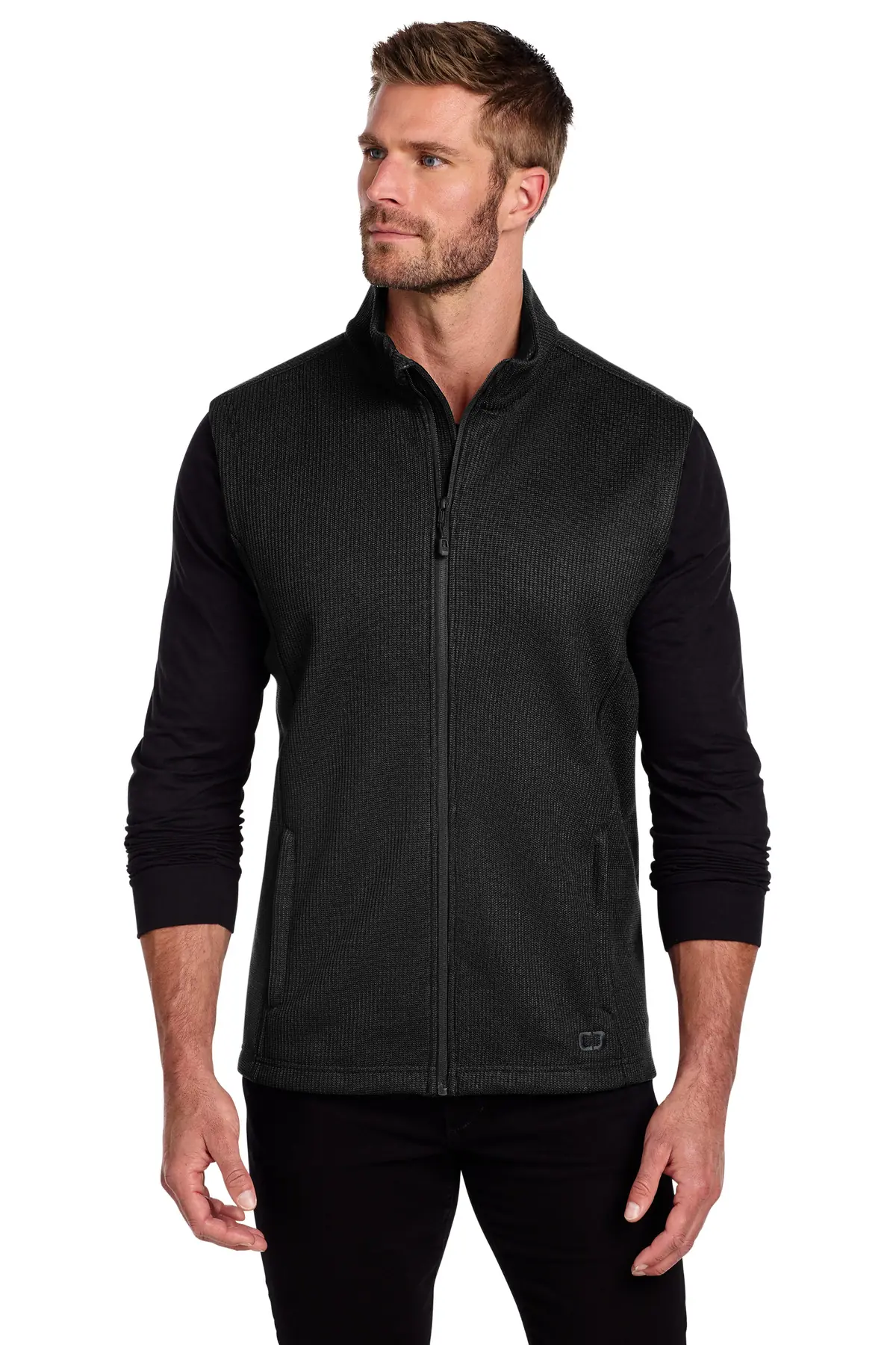 OGIO Grit Fleece Vest in Blacktop