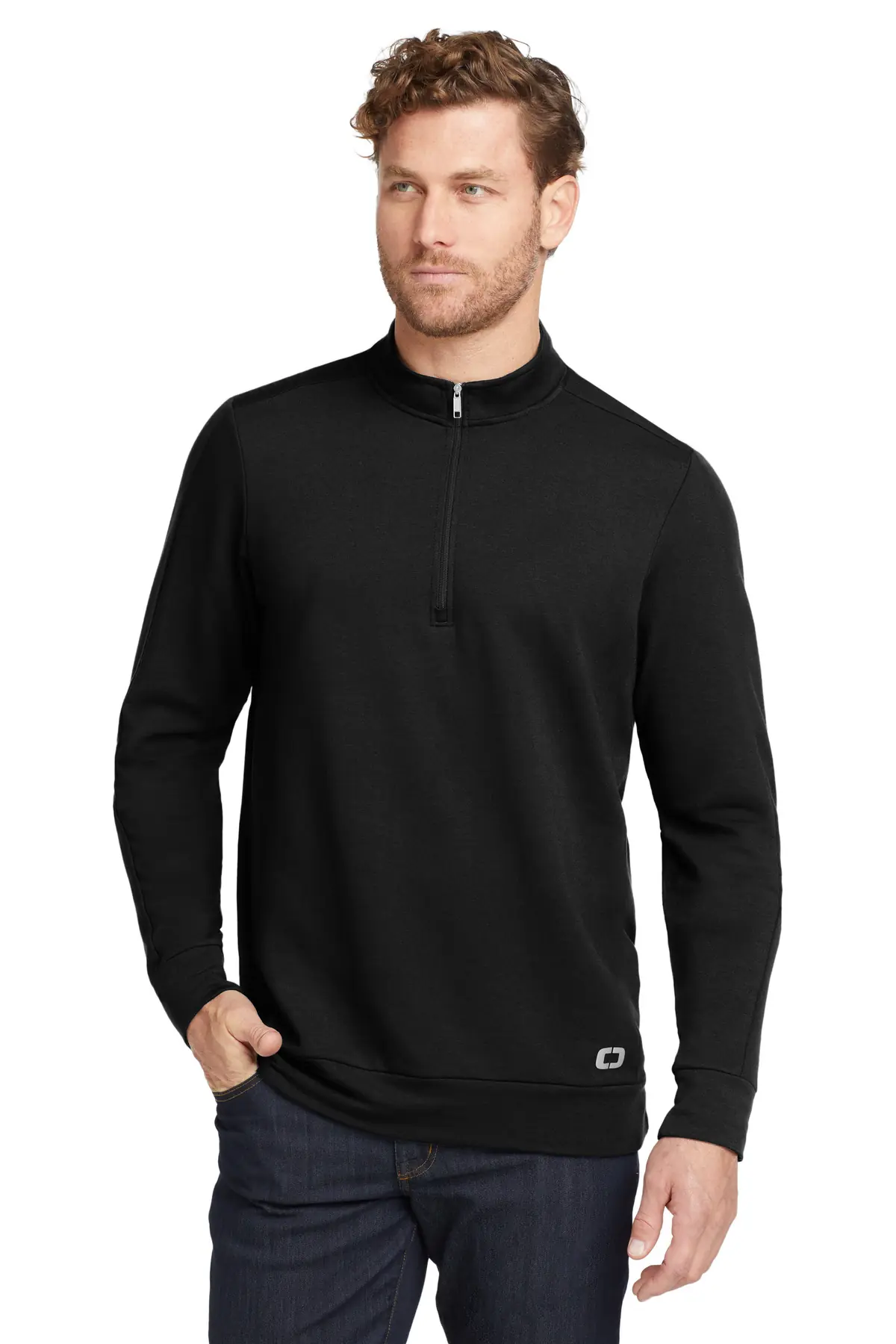 OGIO Luuma 1/2-Zip Fleece. in Blacktop