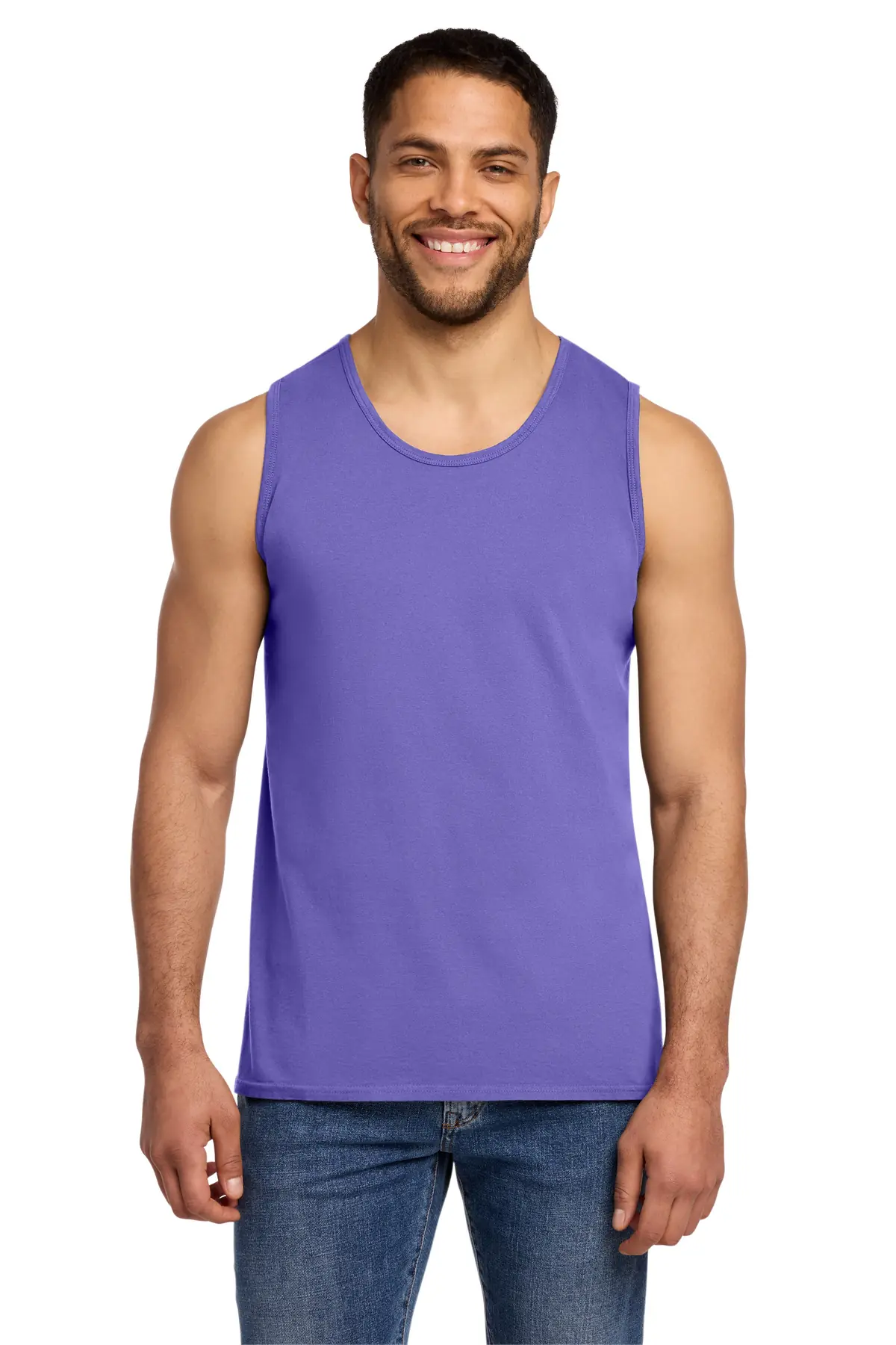 Port & Co Beach Wash Garment-Dyed Tank. in Amethyst