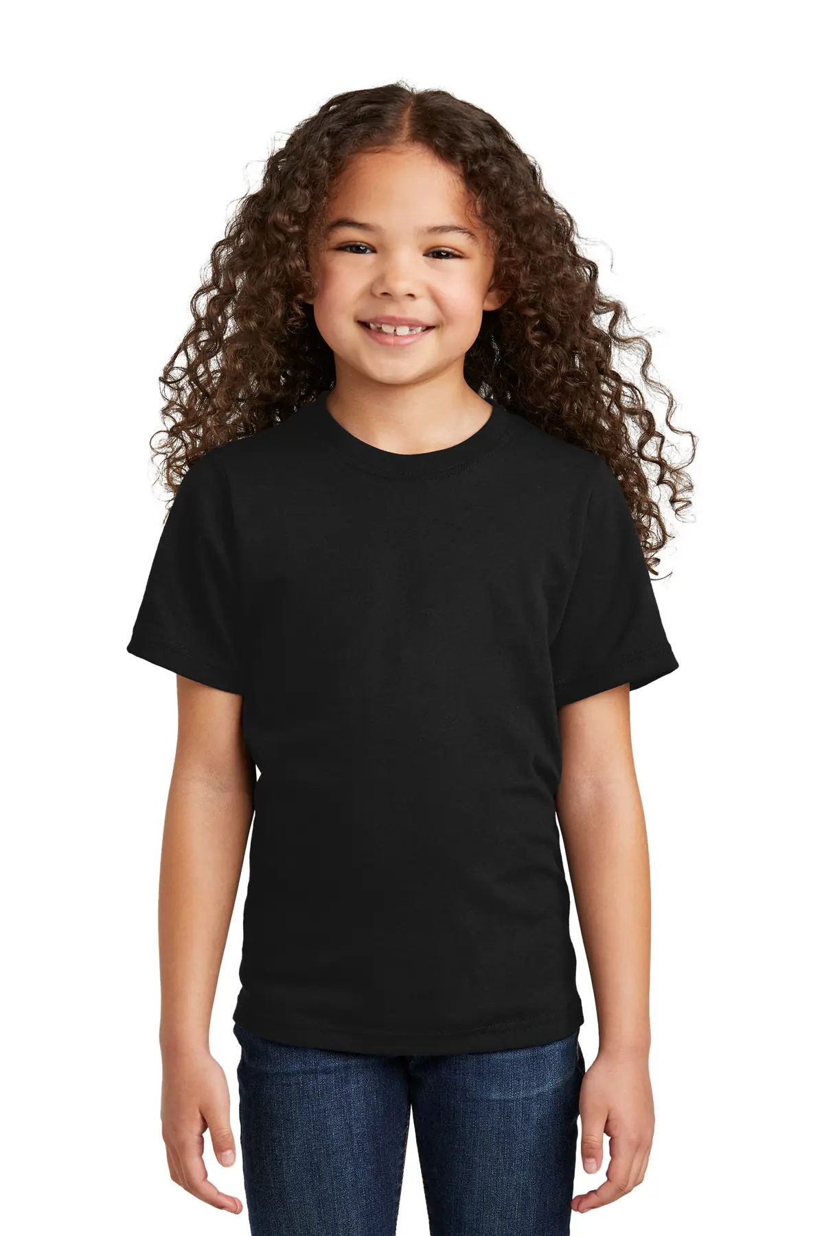 Port & Co Youth Tri-Blend Tee in Black