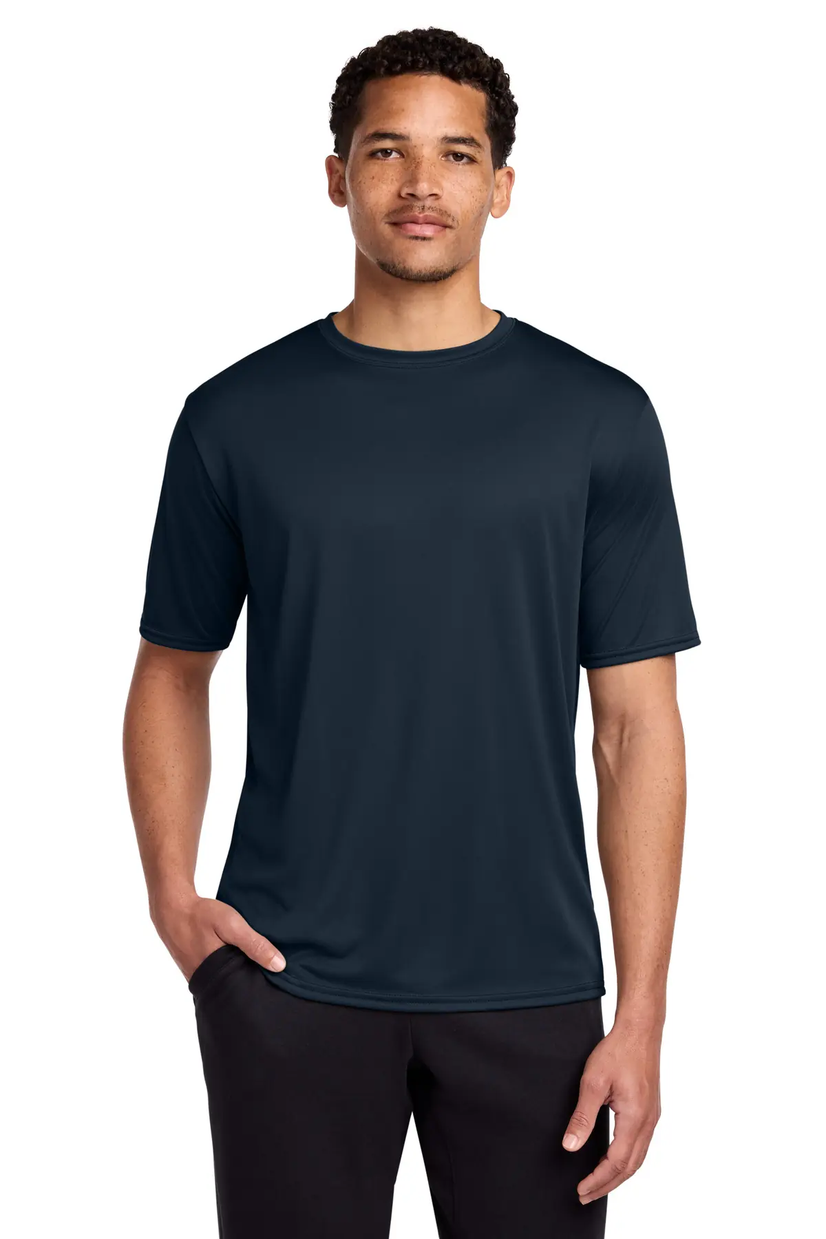 Port & Co Performance Tee. in Deep Navy