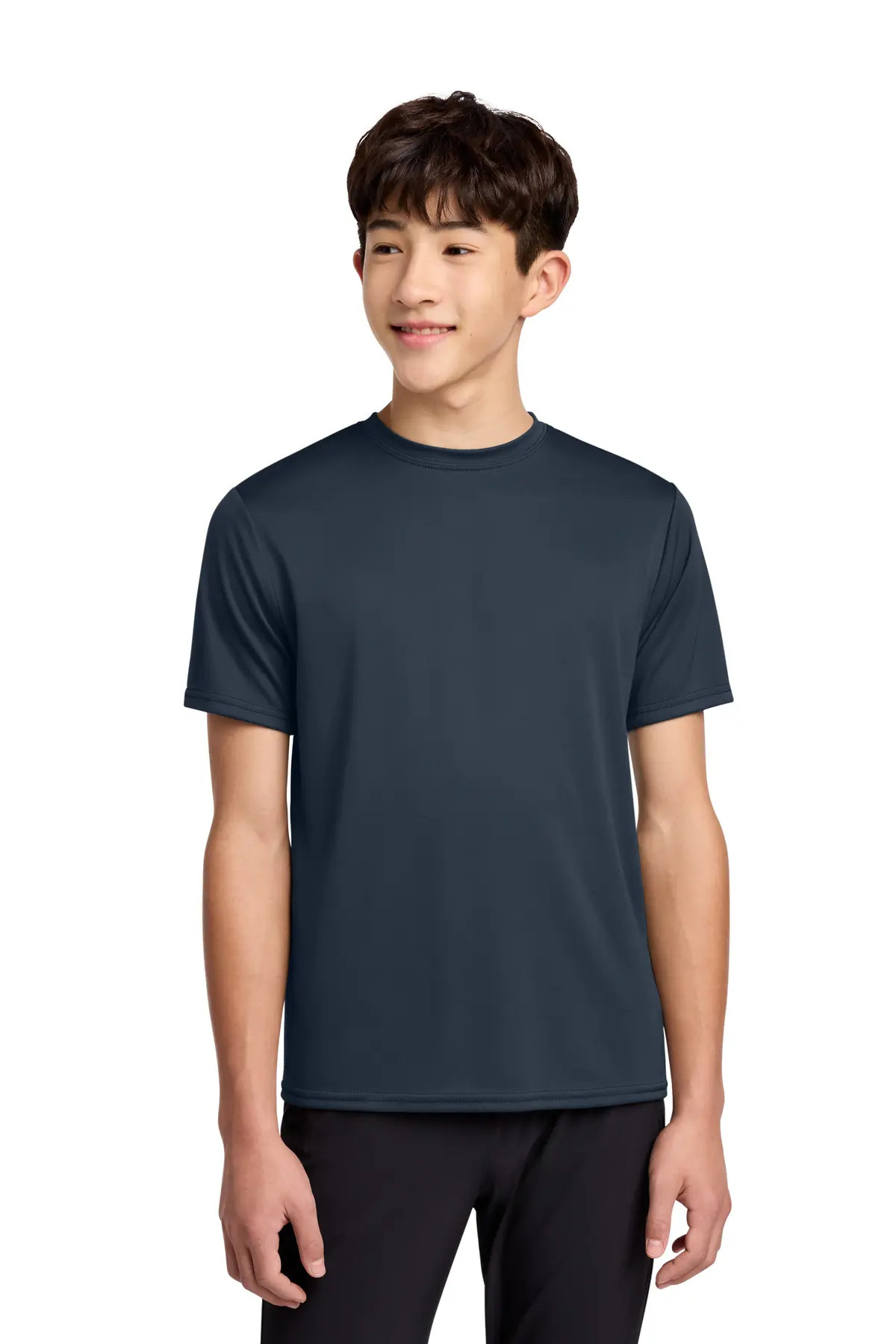 Port & Co Youth Performance Tee. in Deep Navy