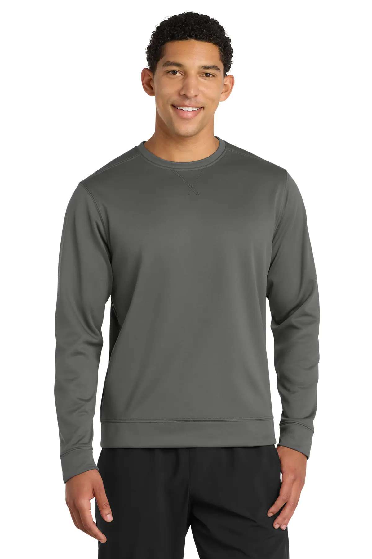 Port & Co Performance Fleece Crewneck Sweatshirt. in Charcoal
