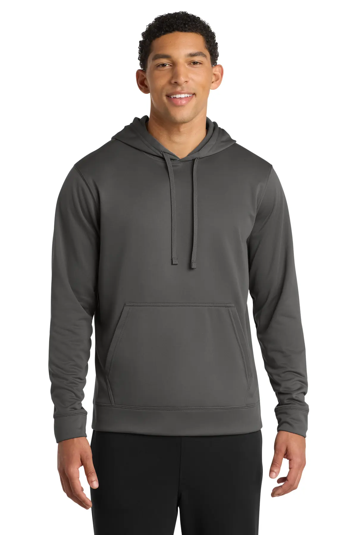 Port & Co Performance Fleece Pullover Hooded Sweatshirt. in Charcoal