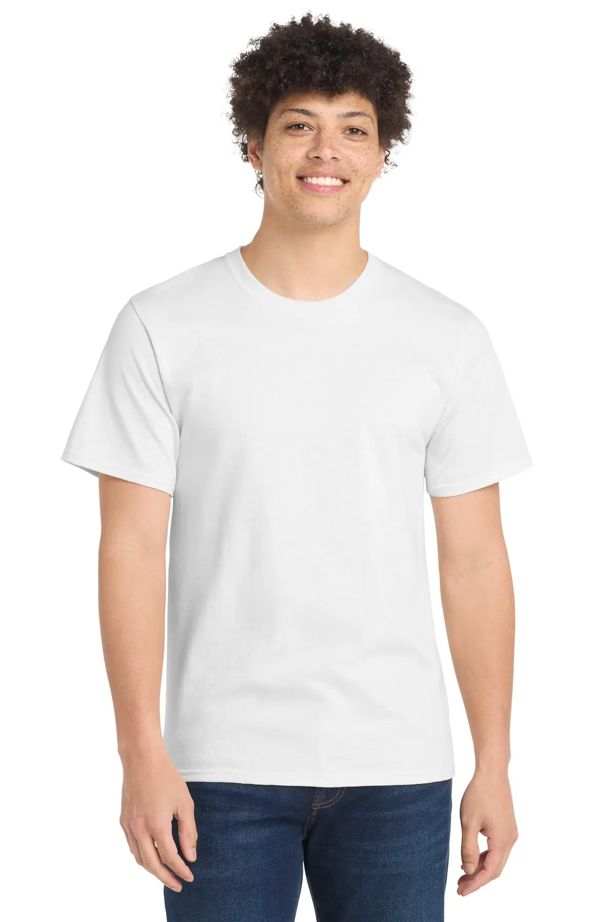 Port & Co Essential Tee. in White