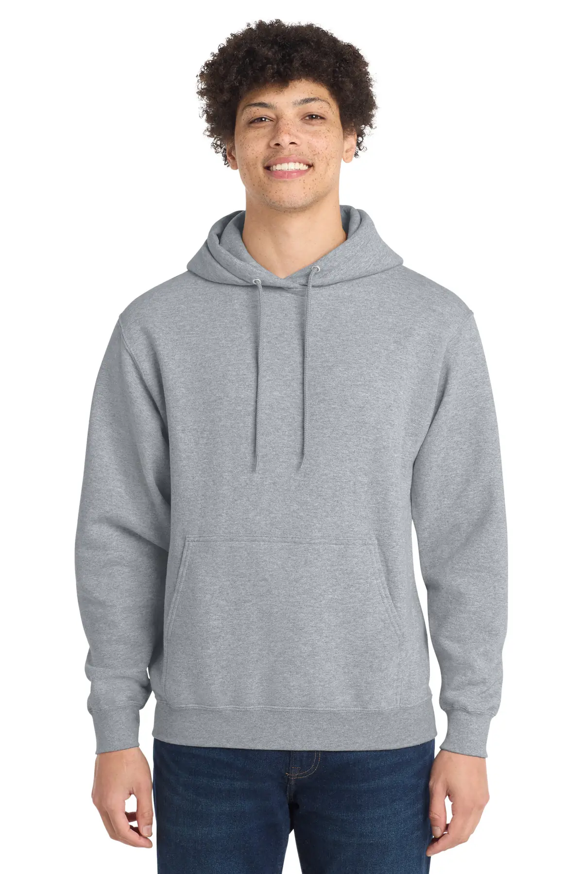 Port & Co Core Fleece Pullover Hooded Sweatshirt. in Athletic Heather