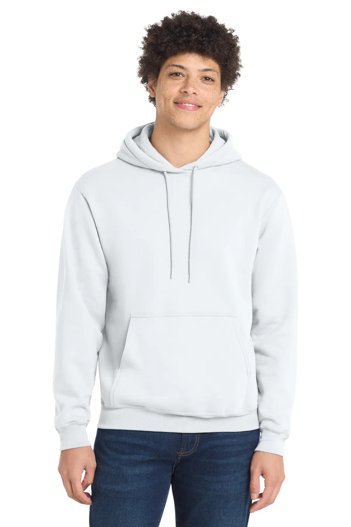 Port & Co Tall Core Fleece Pullover Hooded Sweatshirt in White