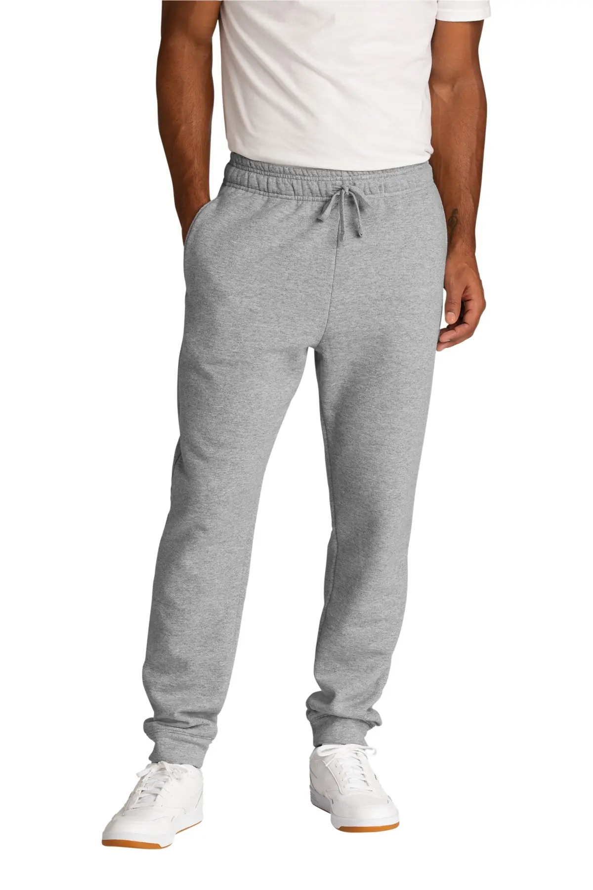 Port & Co Core Fleece Jogger. in Athletic Heather