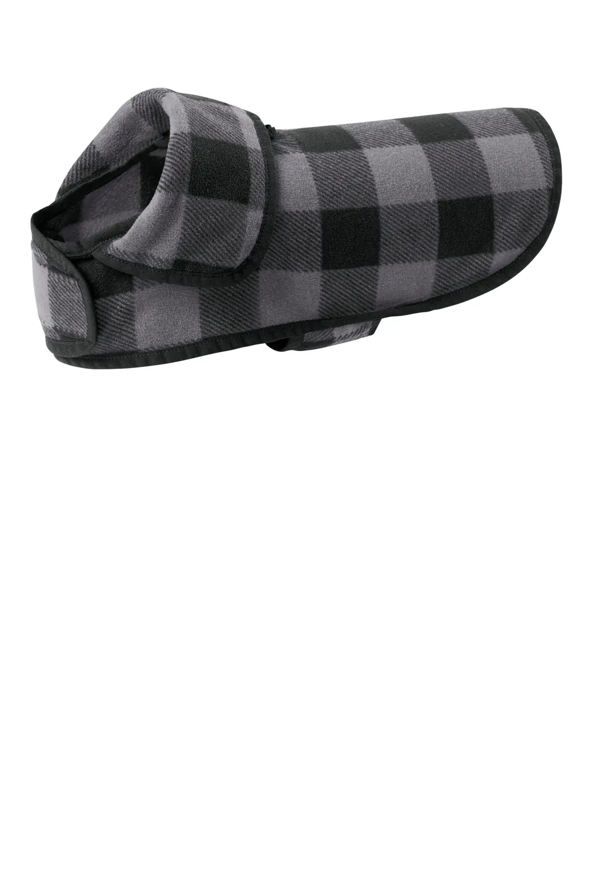Port Authority Pet Fleece Jacket in Grey/ Black Buffalo Check