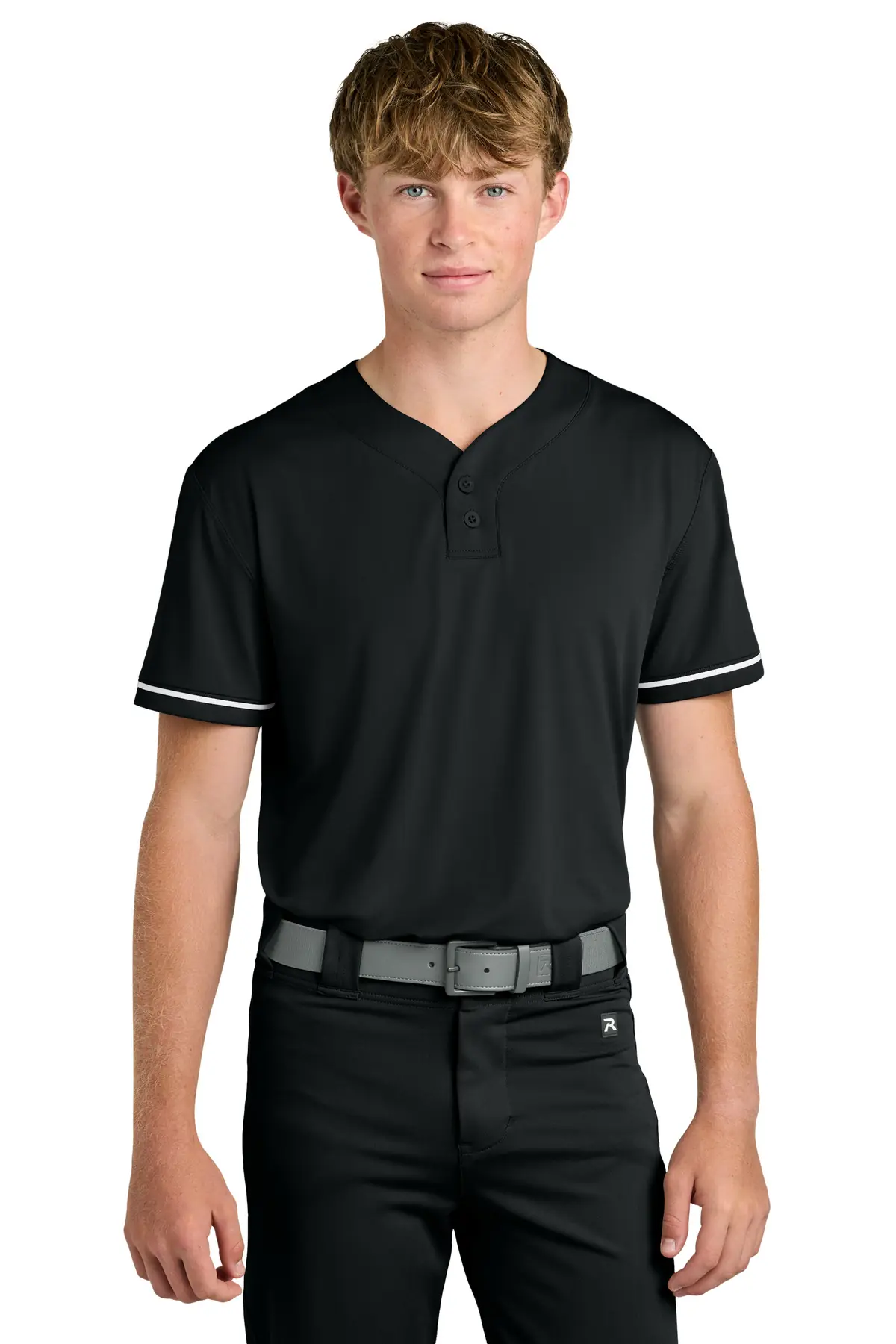 Richardson Select 2-Button Baseball Jersey in Black