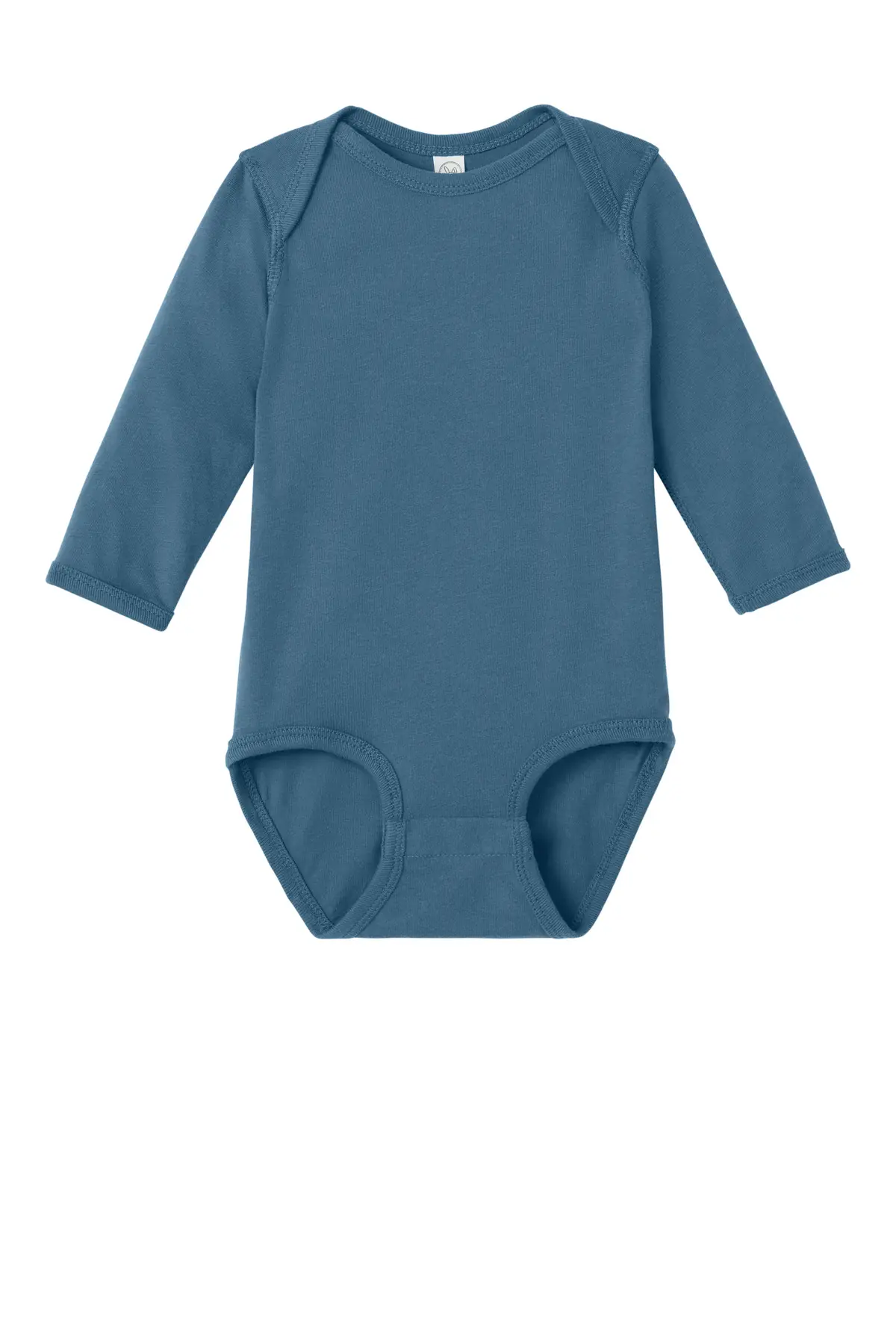 Rabbit Skins Infant Long Sleeve Jersey Bodysuit in Indigo