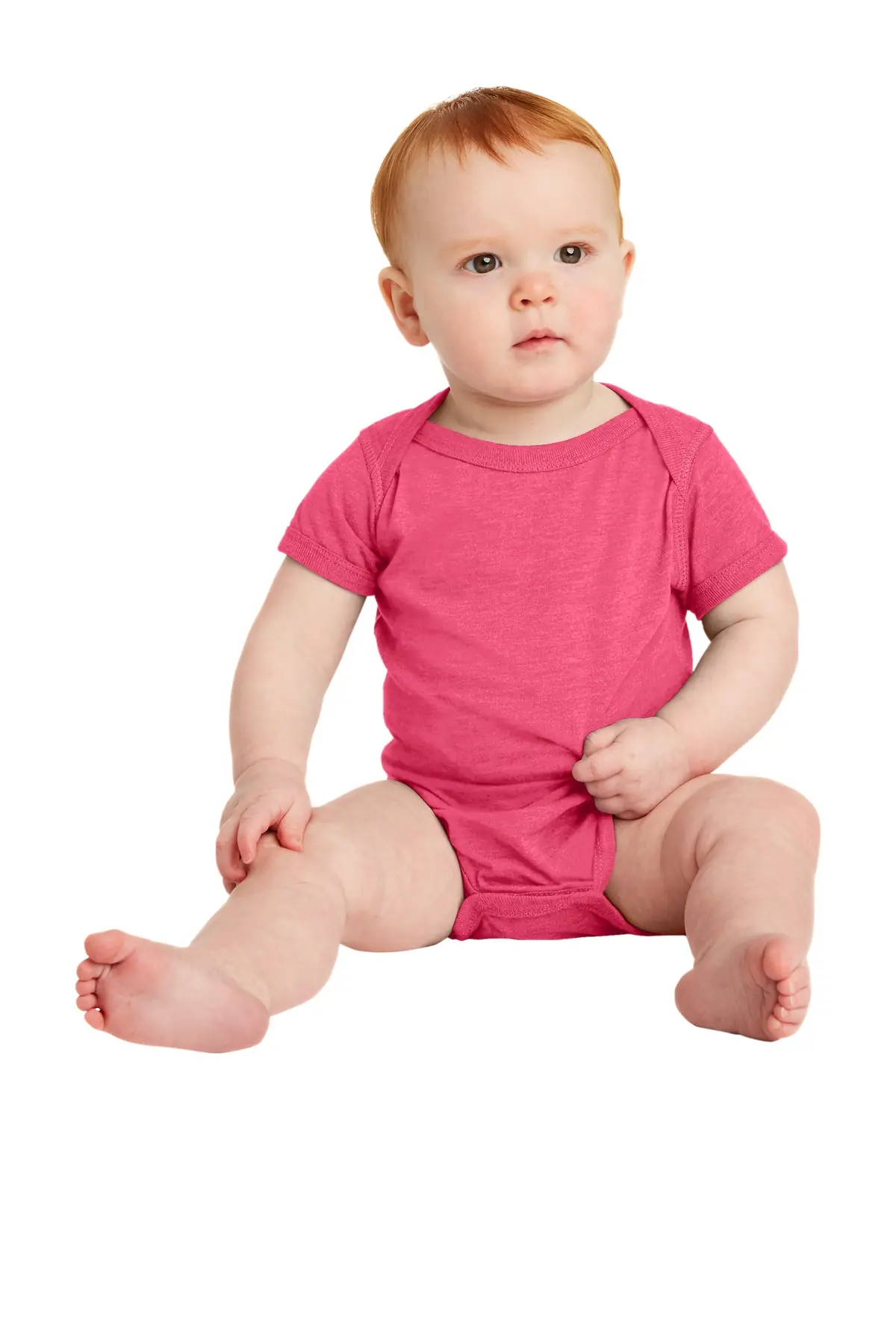 Rabbit Skins Infant Vintage Fine Jersey Bodysuit . in Vintage Hot Pink