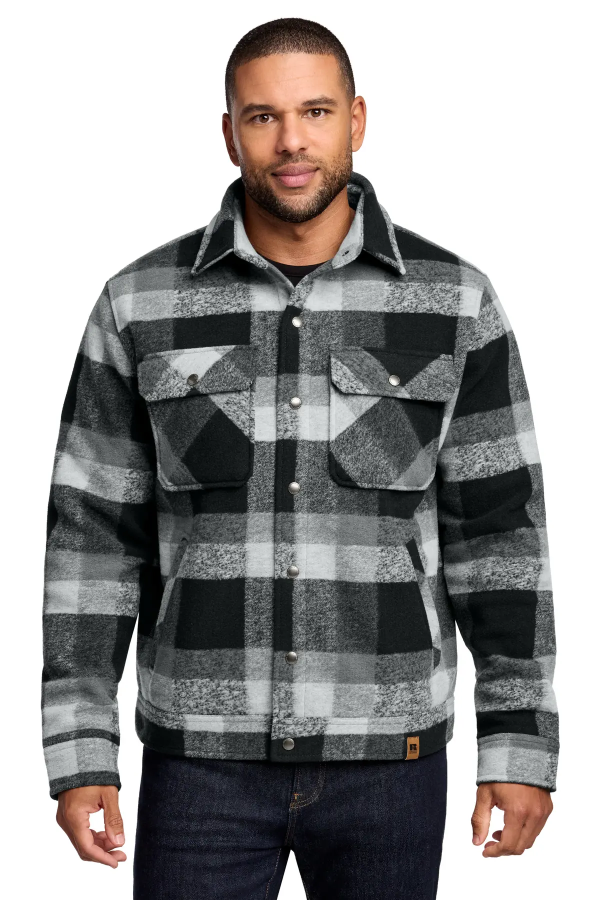 Russell Outdoors Basin Jacket in Deep Black Plaid