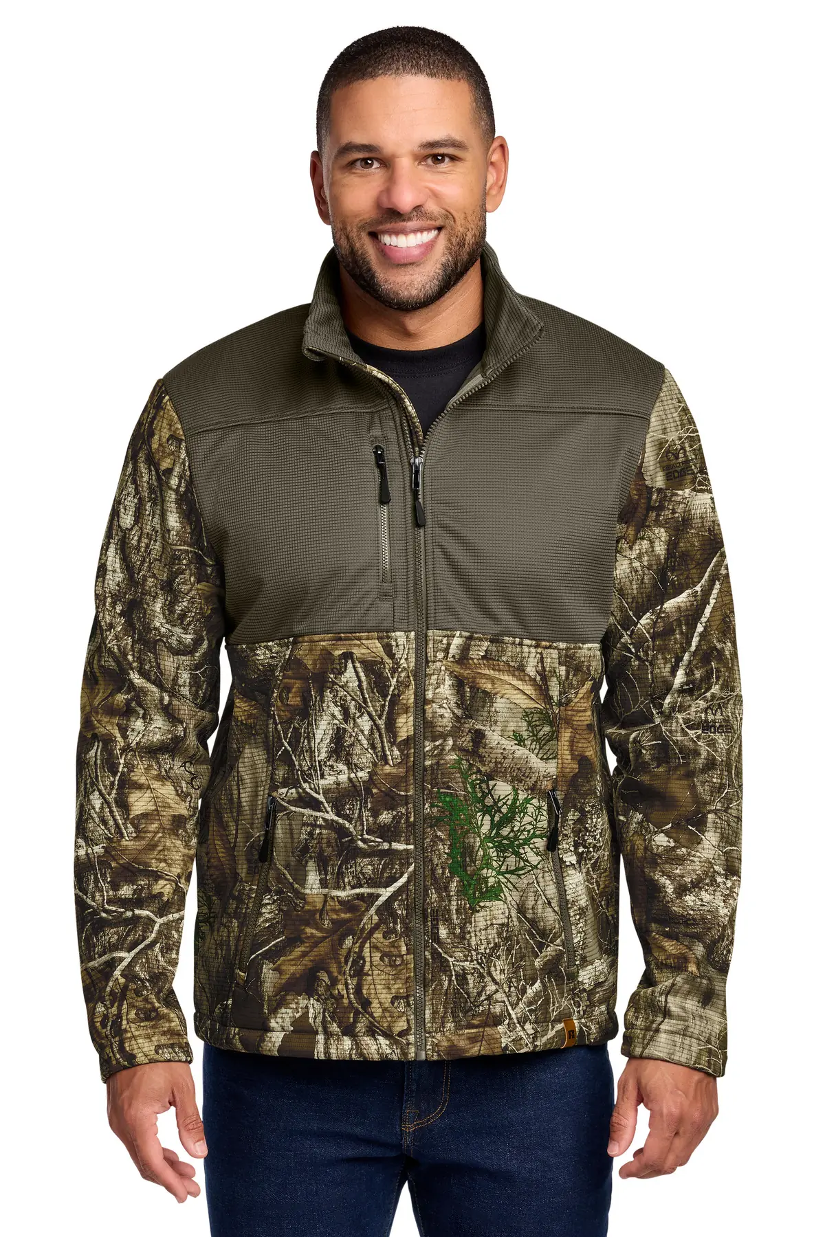 Russell Outdoors Realtree Atlas Colorblock Soft Shell in Cargo Brown/ Realtree Edge