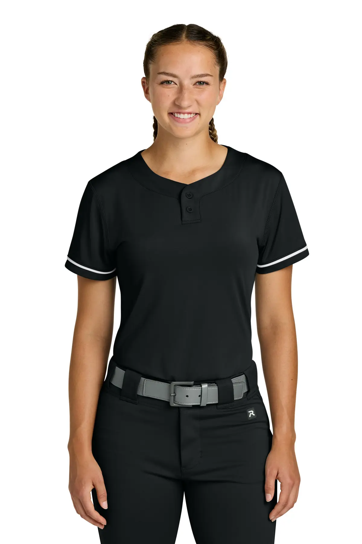 Richardson Women's Select 2-Button Softball Jersey in Black