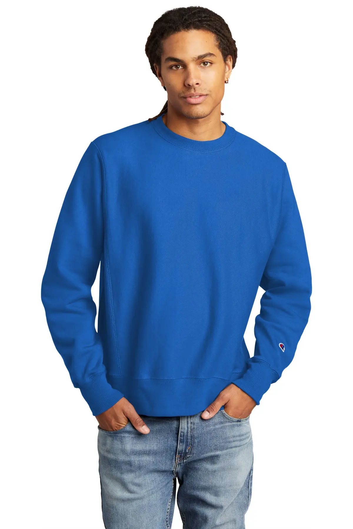 Champion Reverse Weave Crewneck Sweatshirt in Athletic Royal