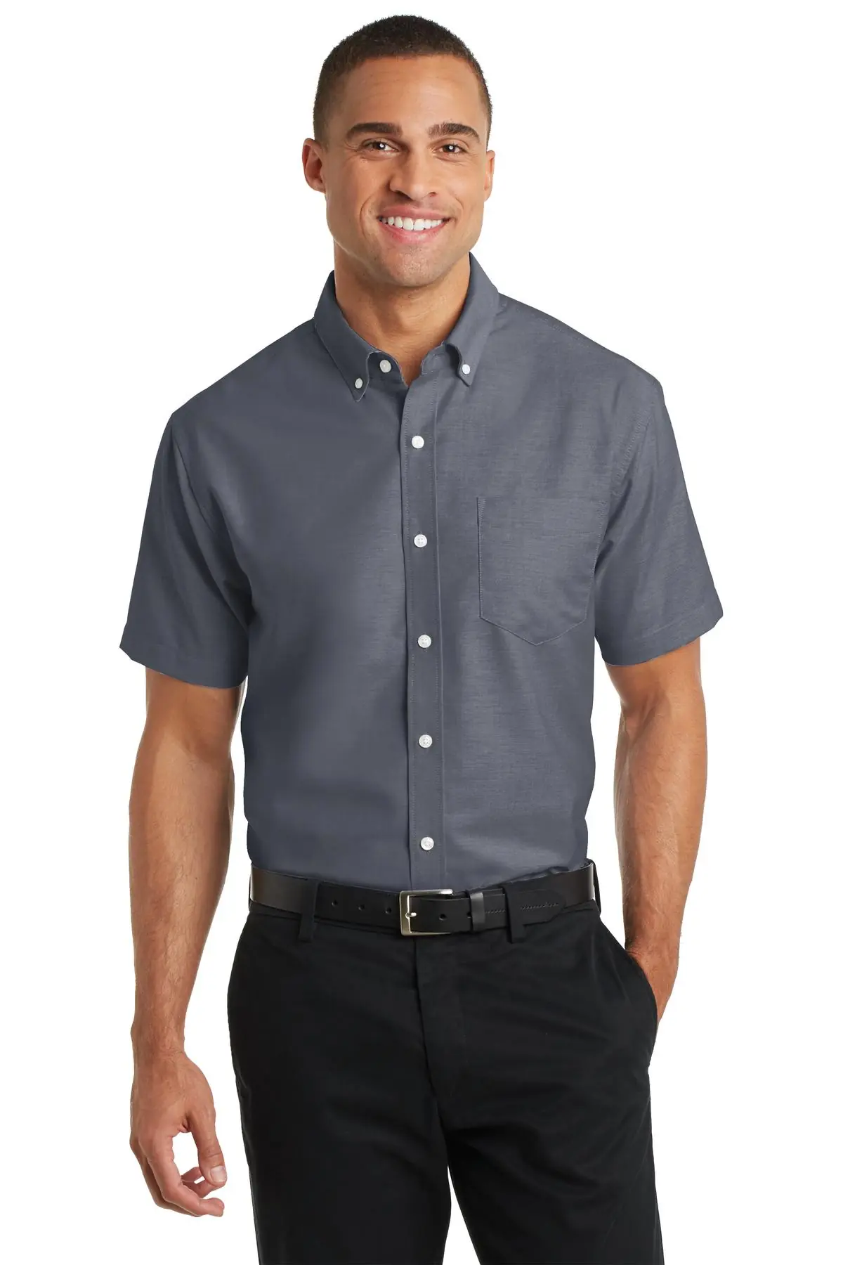 Port Authority Short Sleeve SuperPro Oxford Shirt.