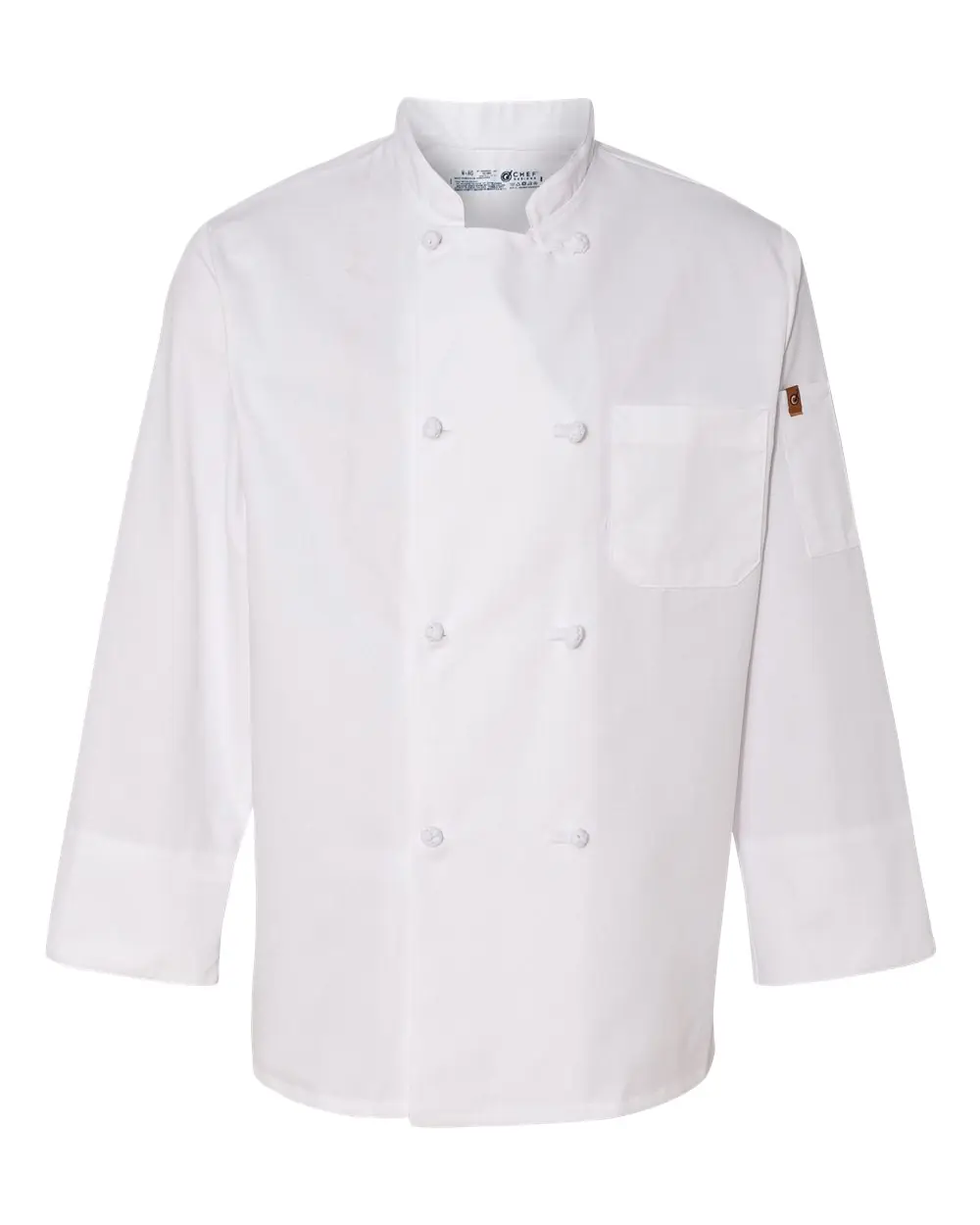 Chef Designs Eight Knot Button Chef Coat with Thermometer Pocket