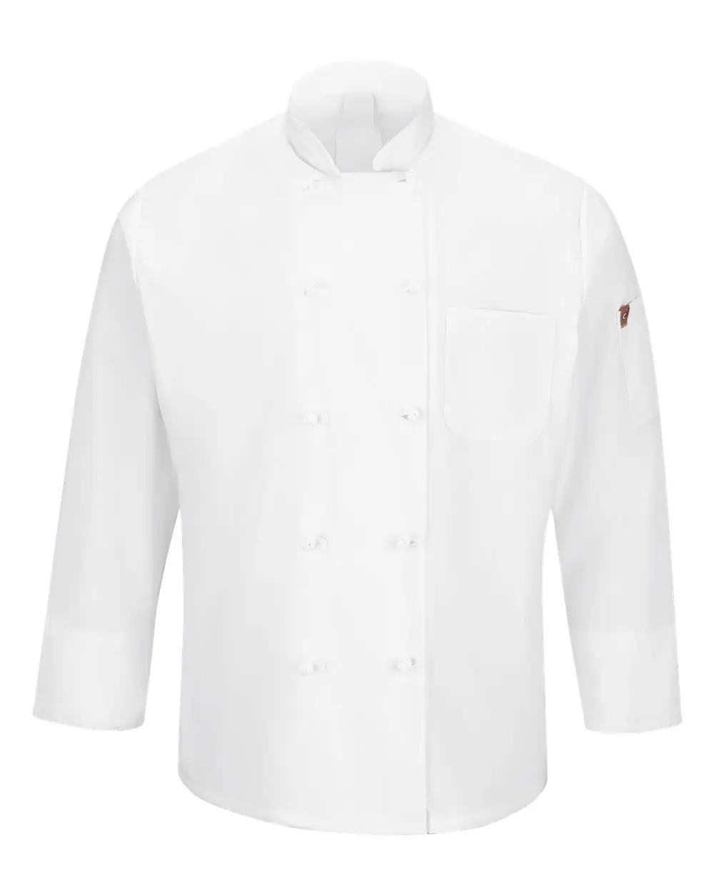 Chef Designs Mimix™ Ten Knot Button Chef Coat with OilBlok in White
