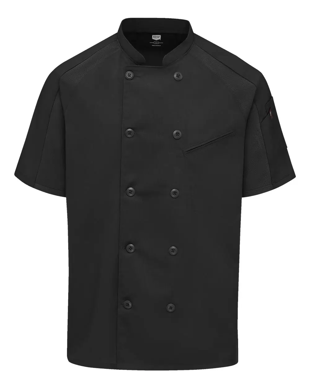 Chef Designs Airflow Raglan Chef Coat in Black/ Black Mesh