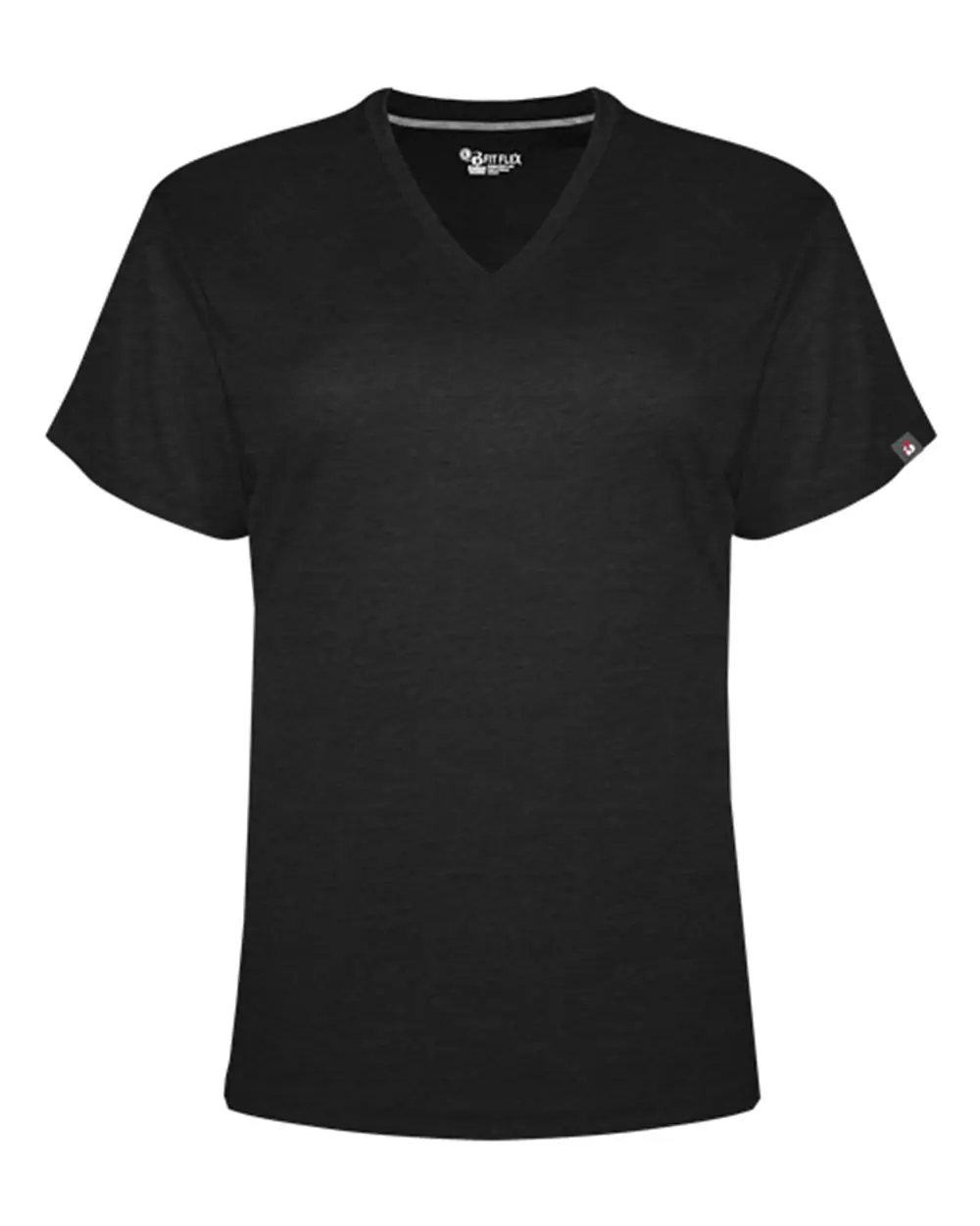 Badger Women's FitFlex Performance V-Neck T-Shirt in Black