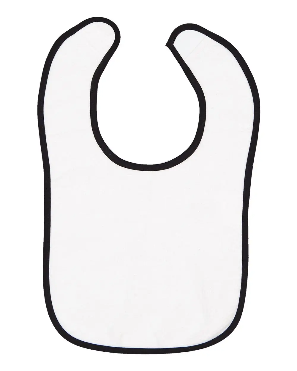 Rabbit Skins Infant Contrast Trim Terry Bib in Black