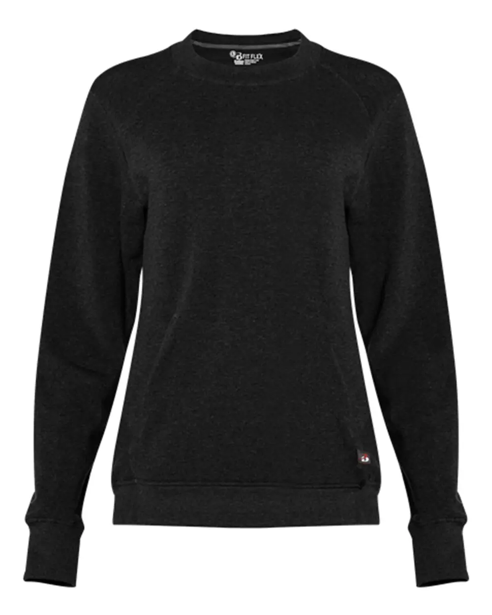 Badger Women's FitFlex French Terry Crewneck Sweatshirt in Black