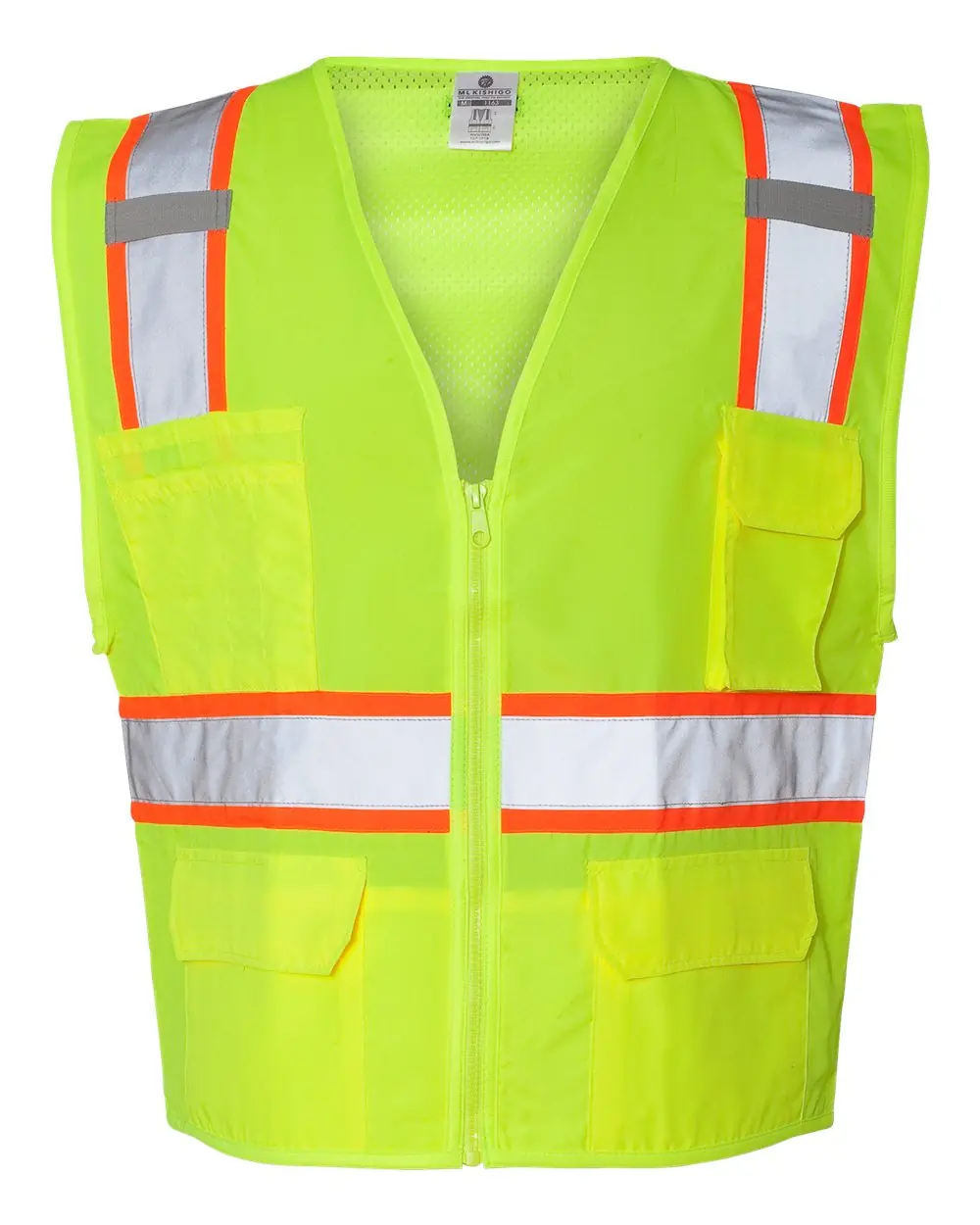 Kishigo Unisex Ultra-Cool™ Solid Front Vest with Mesh Back in Lime