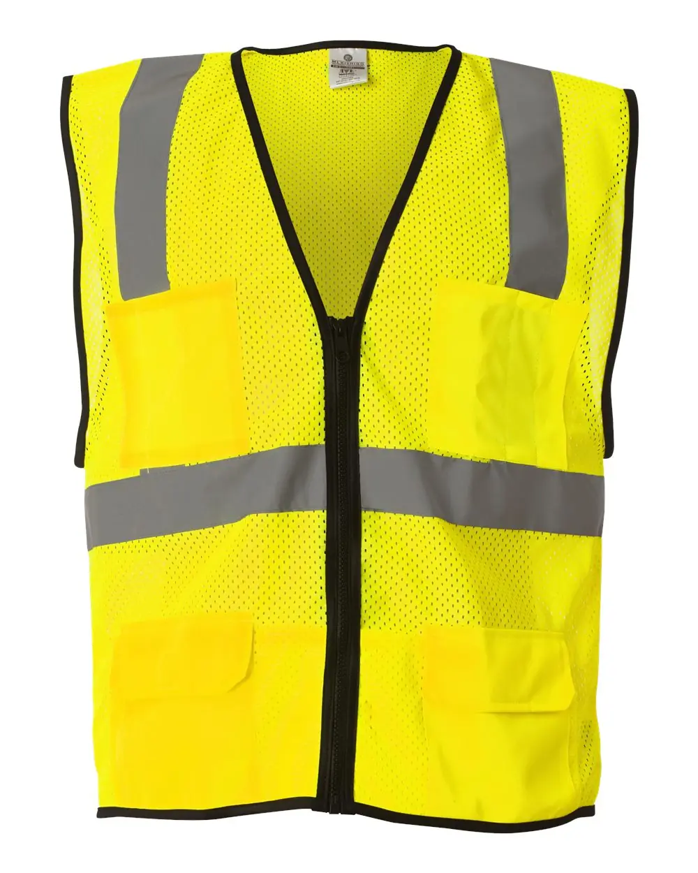 Kishigo Unisex Economy Mesh 6-Pocket Vest in Lime