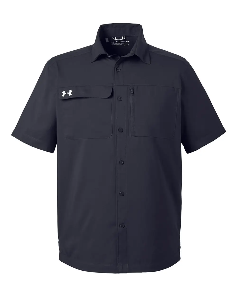 Under Armour Men's Motivate Coach Woven Shirt in Black/ White