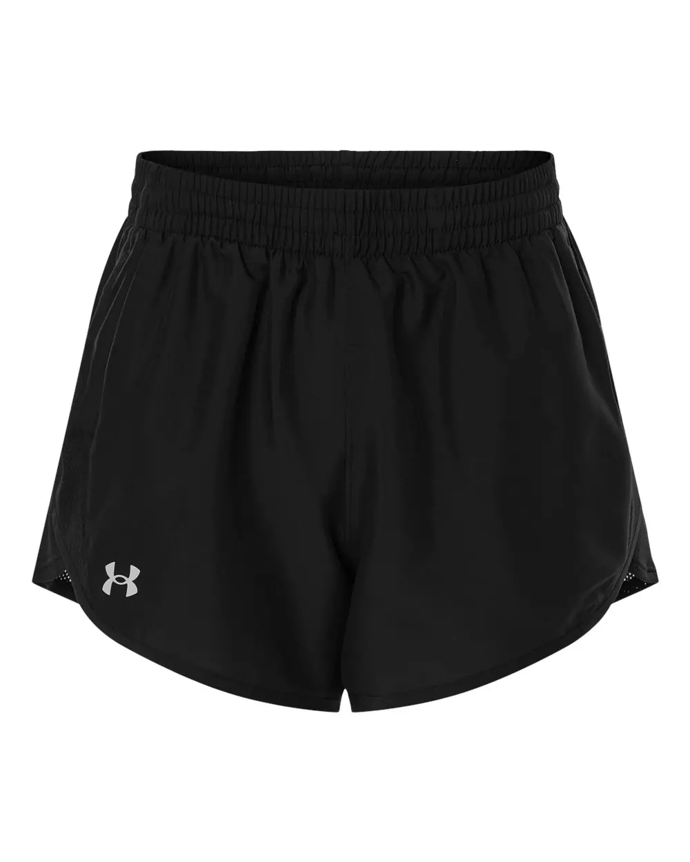 Under Armour Women's Fly-By Unlined 3" Short in Black/ Black/ White