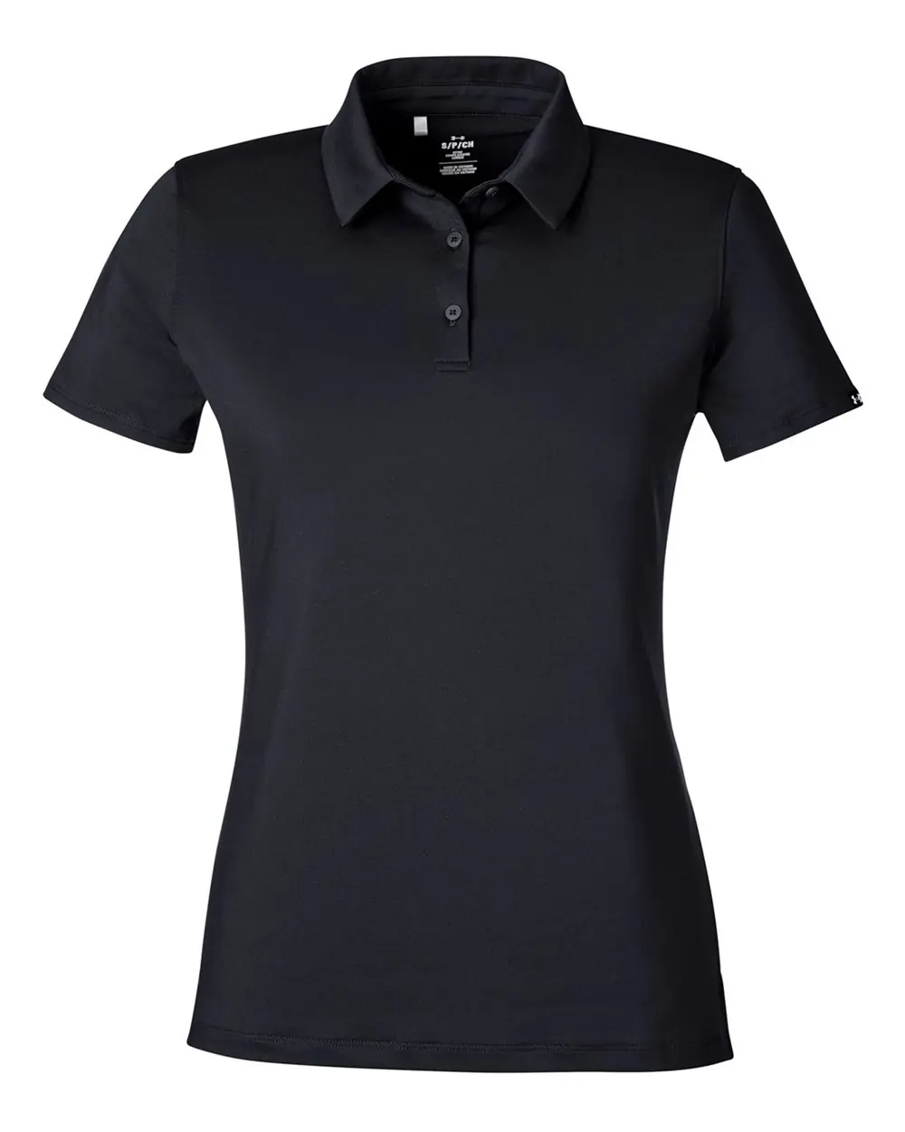 Under Armour Women's Recycled Polo in Black/ White