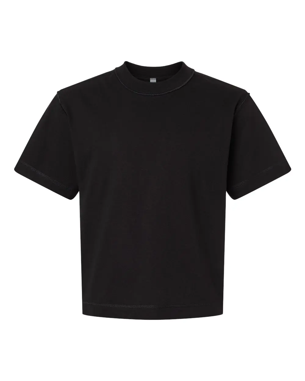 American Apparel Unisex Heavyweight Cotton Mid-Length Tee in Black