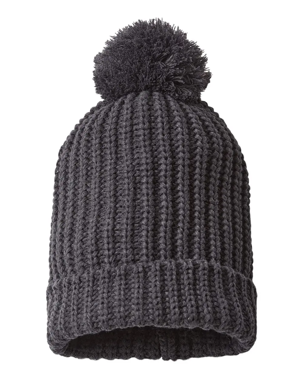 Richardson Chunky Cable Beanie in Heather Charcoal