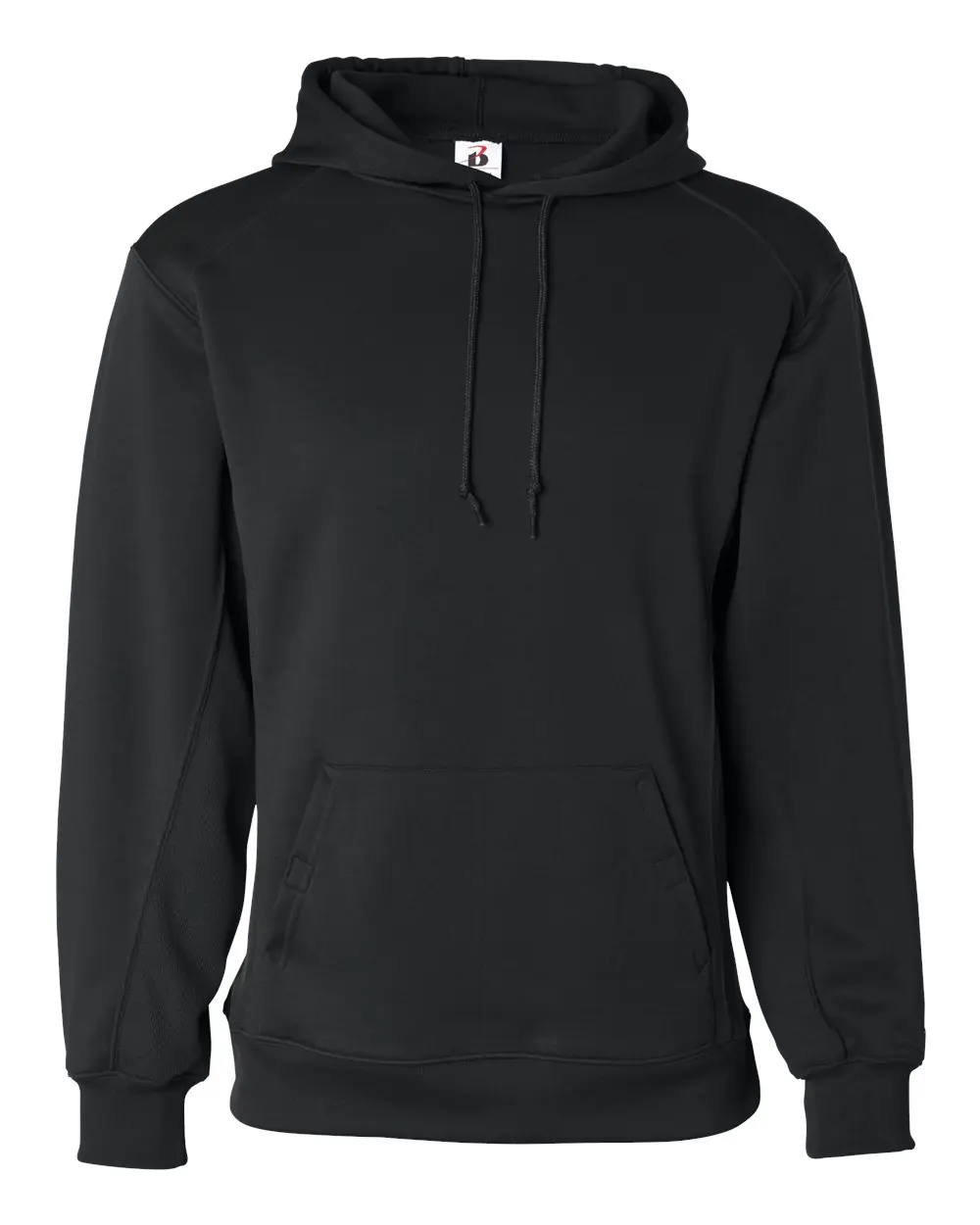 Badger Men's Performance Fleece Hooded Sweatshirt in Black